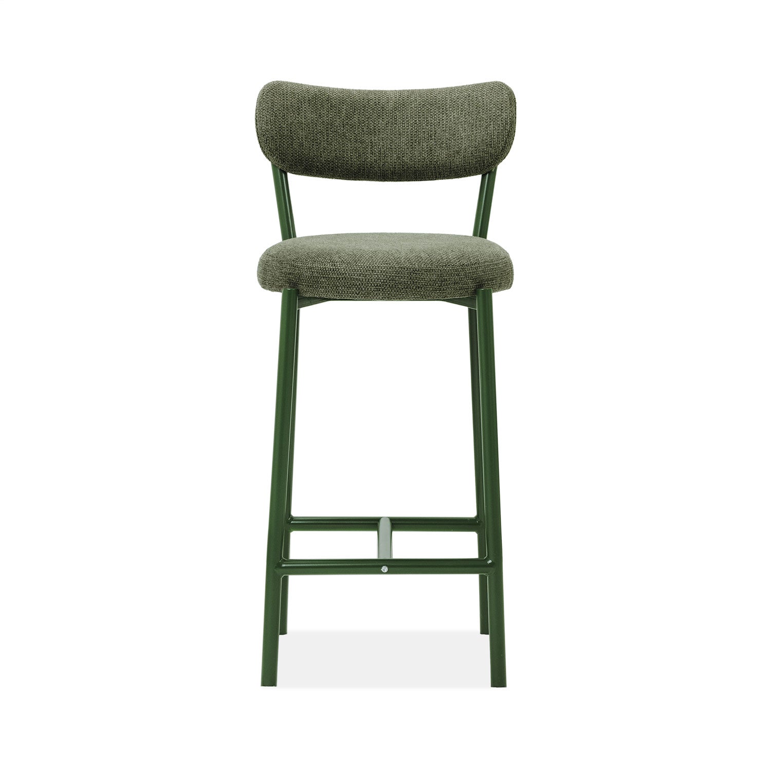 Silla Para Barra Arthur Lino Verde Olivo Premium