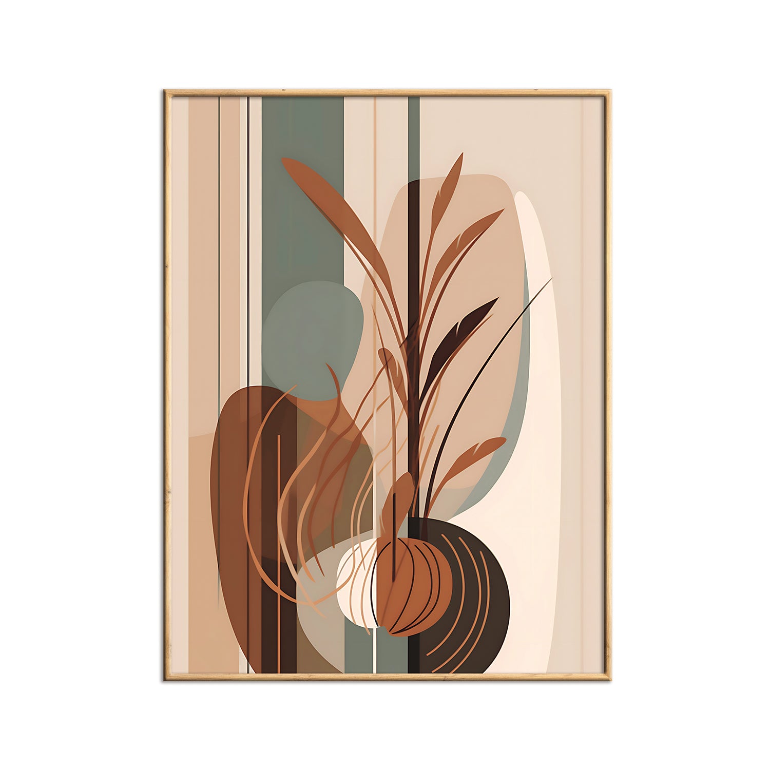 Cuadro  80X60X3Cm Vintage Palmera  Multicolor
