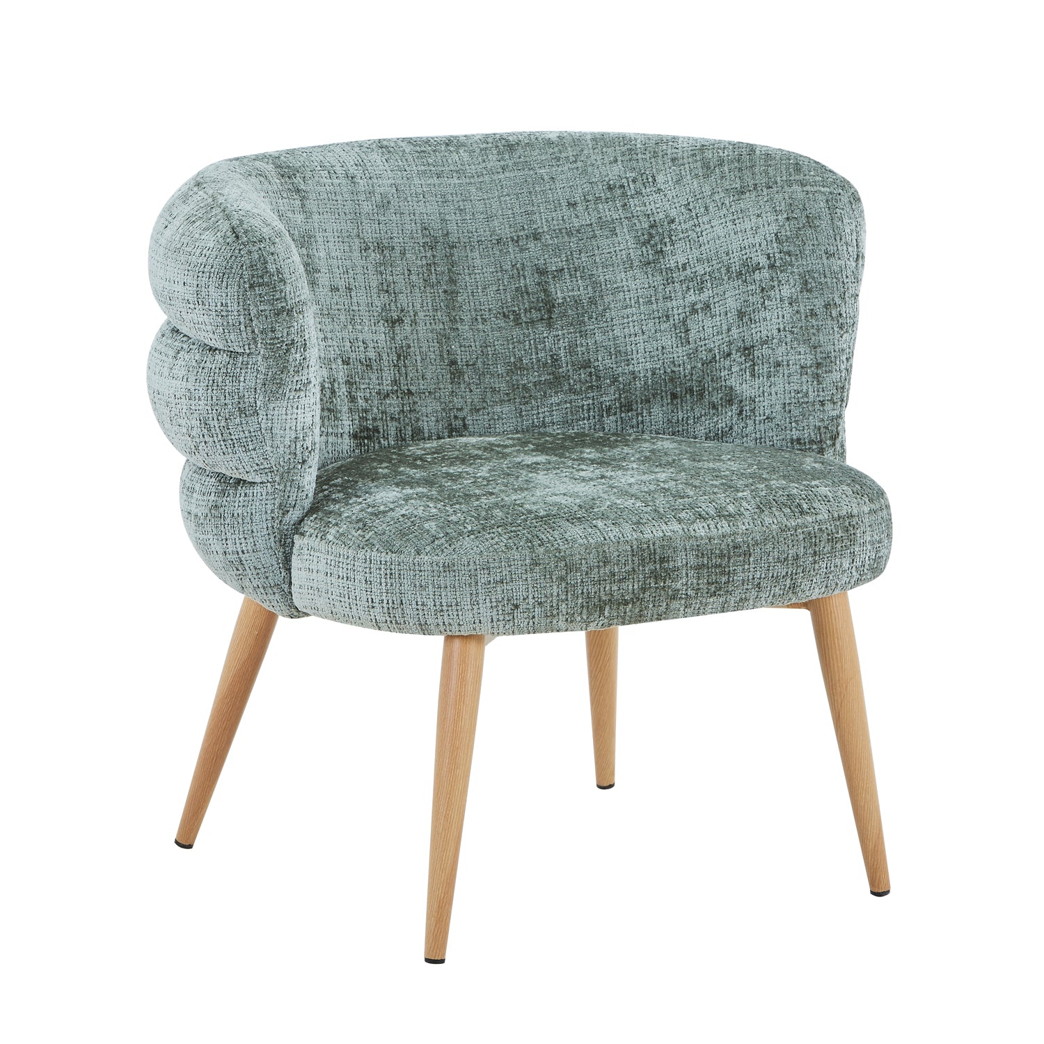 Poltrona Elsa Chenille Menta, Natural