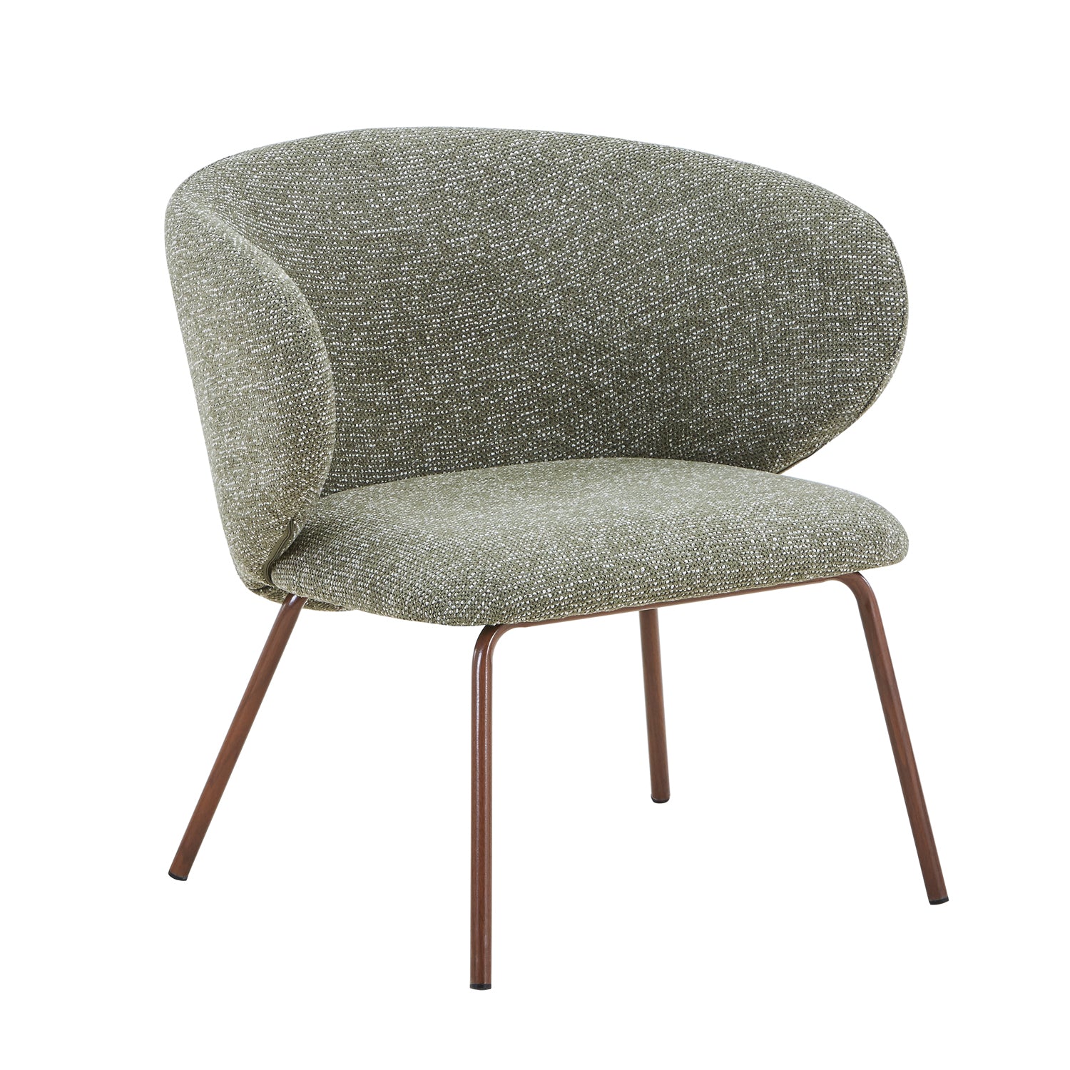 Poltrona Ginna Lino Verde, Natural Oscuro