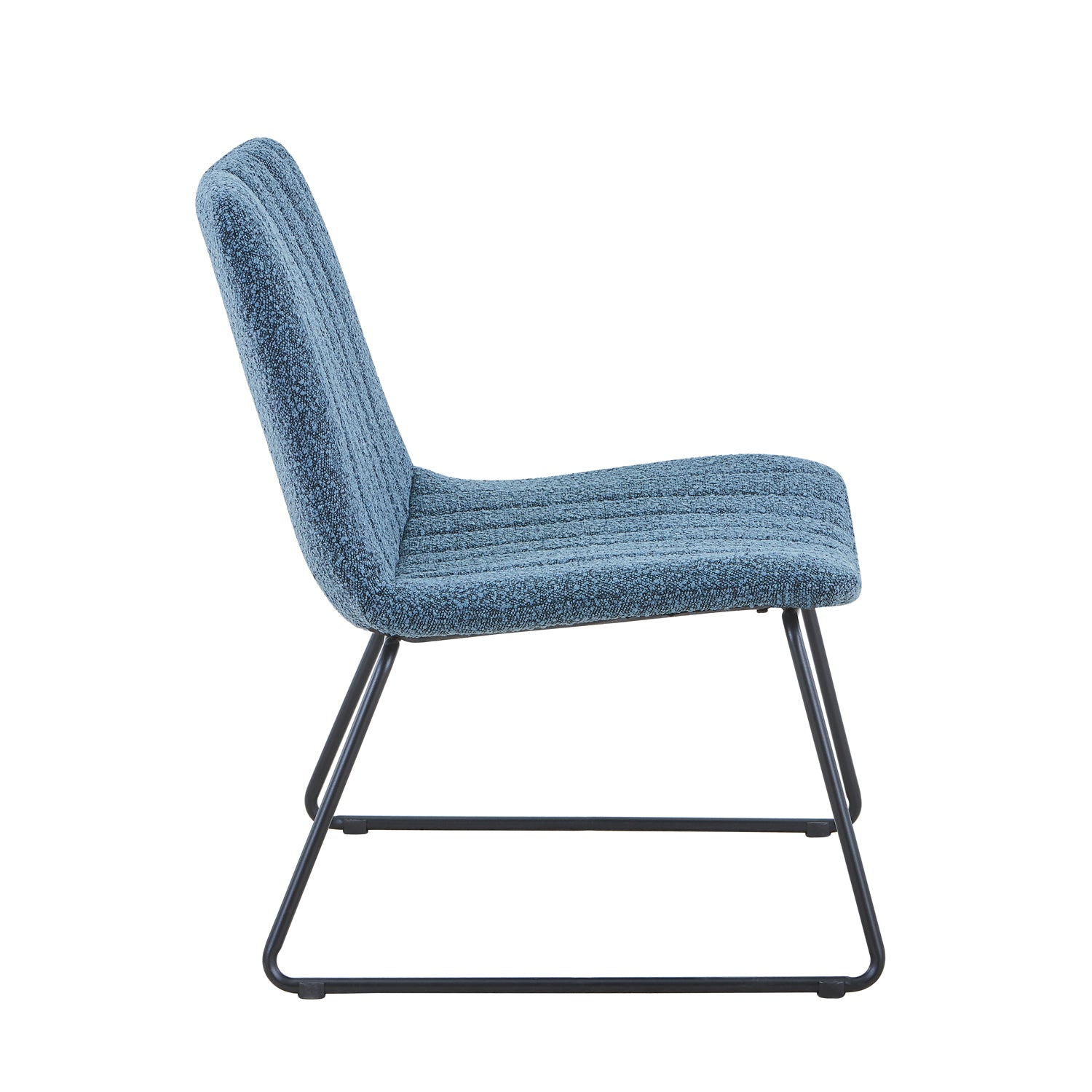 Poltrona Kronos Lino Azul, Negro