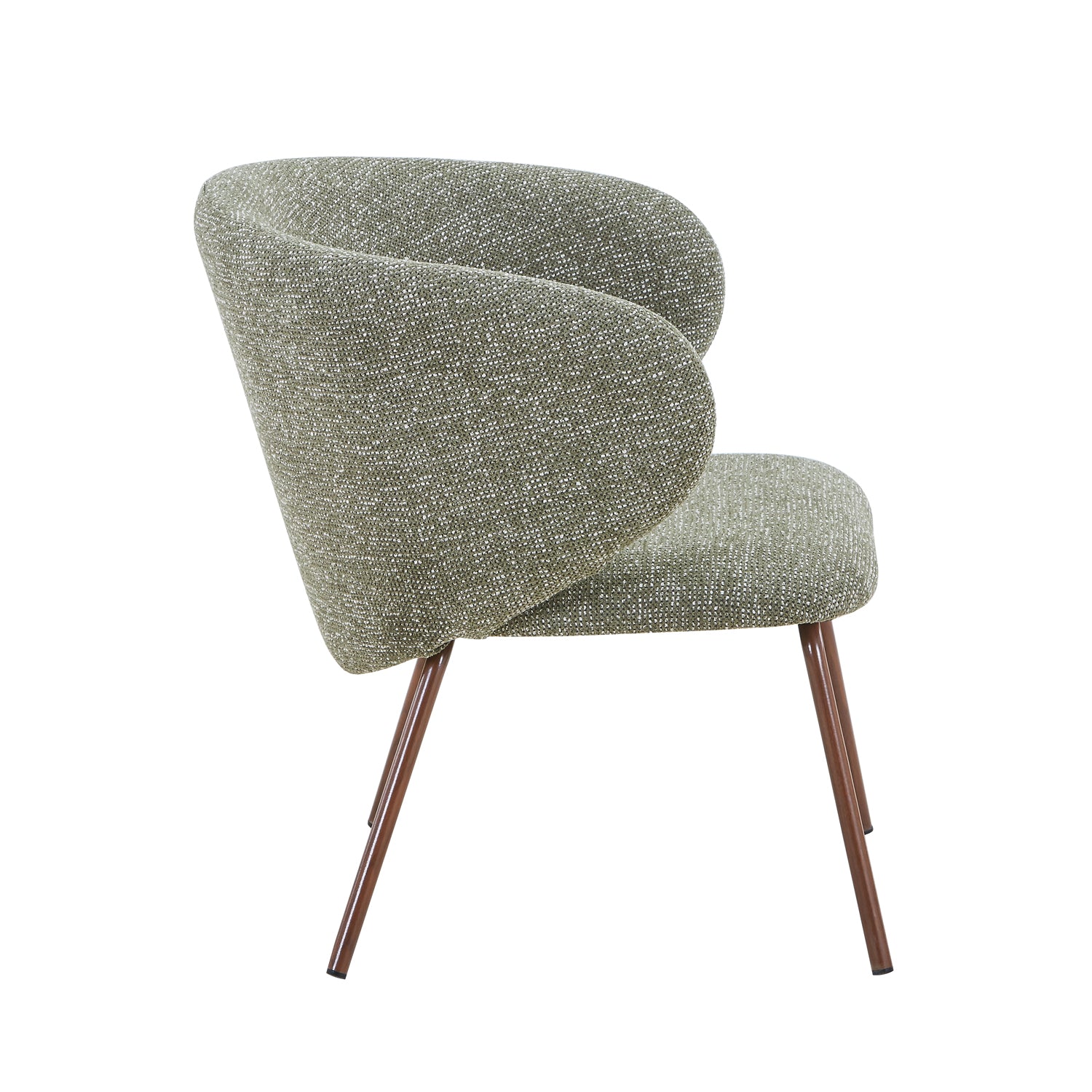 Poltrona Ginna Lino Verde, Natural Oscuro