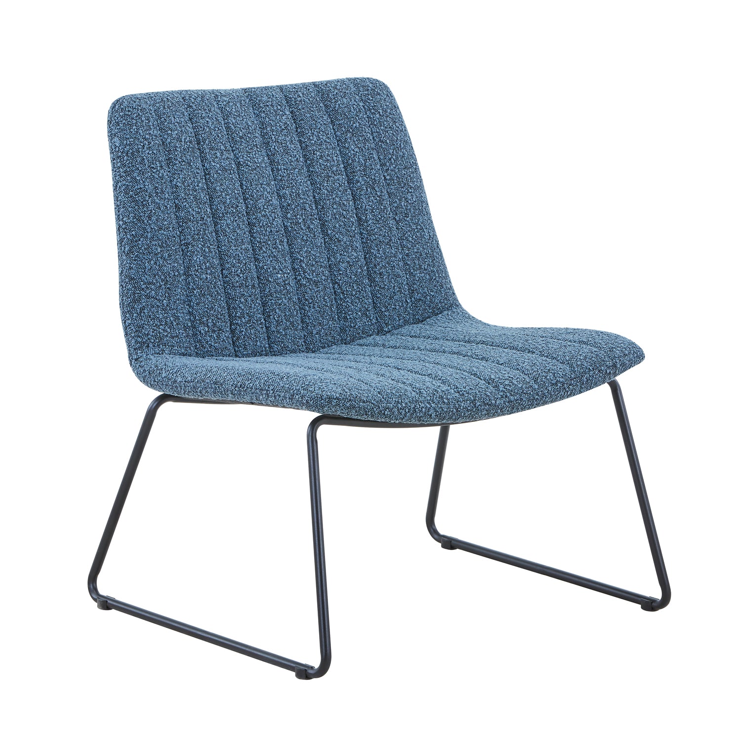 Poltrona Kronos Lino Azul, Negro