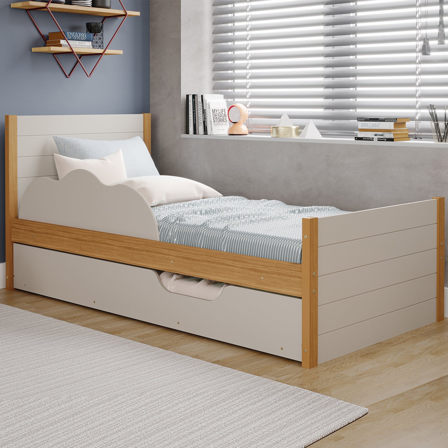 Cama Nido 1.00 Gerry Natural, Off White