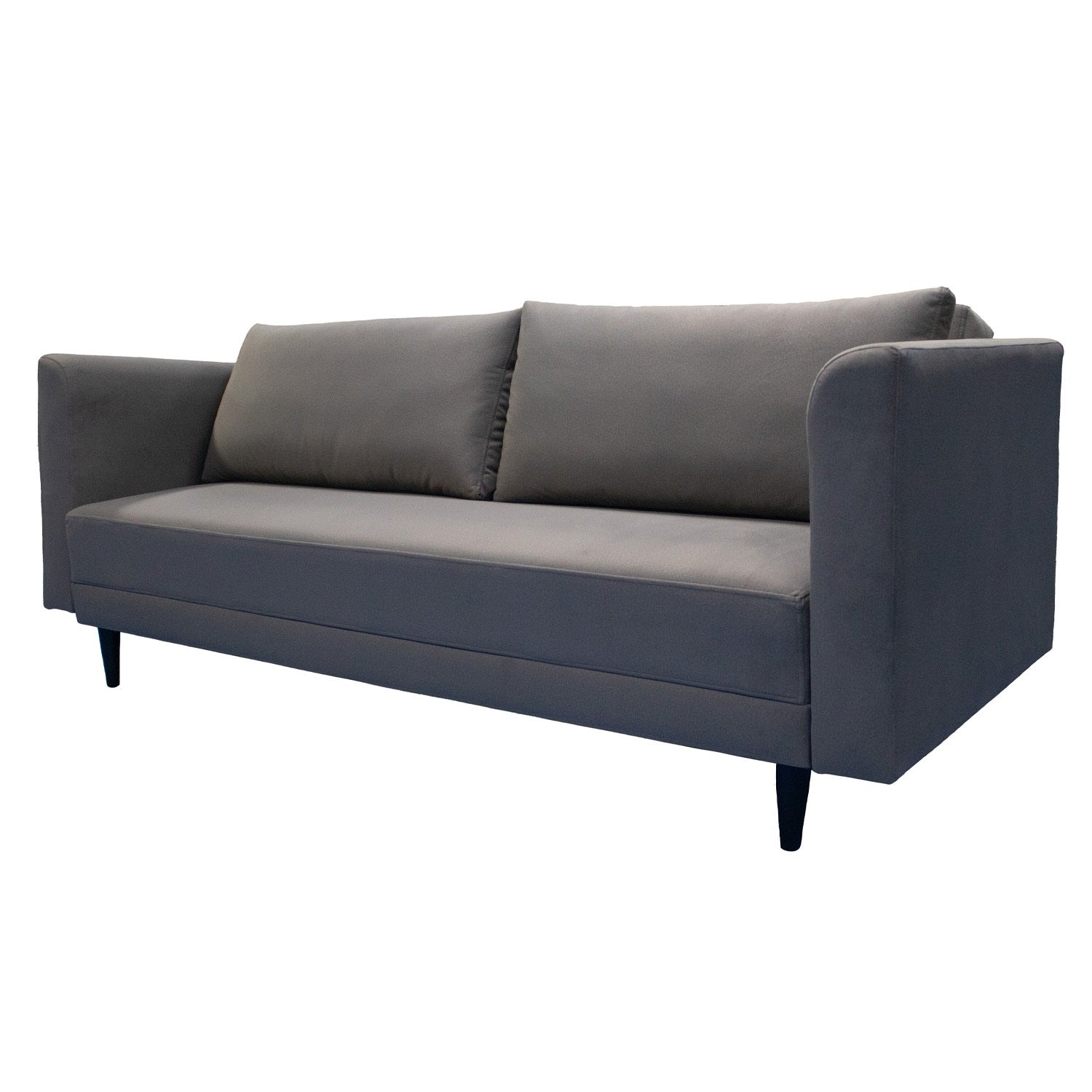 Sofá Cama Amberes Velvet Yalel Taupe, Caoba
