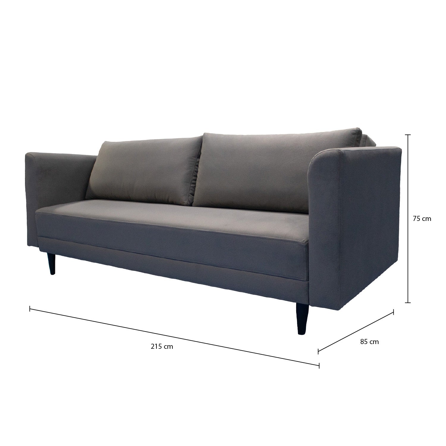 Sofá Cama Amberes Velvet Yalel Taupe, Caoba