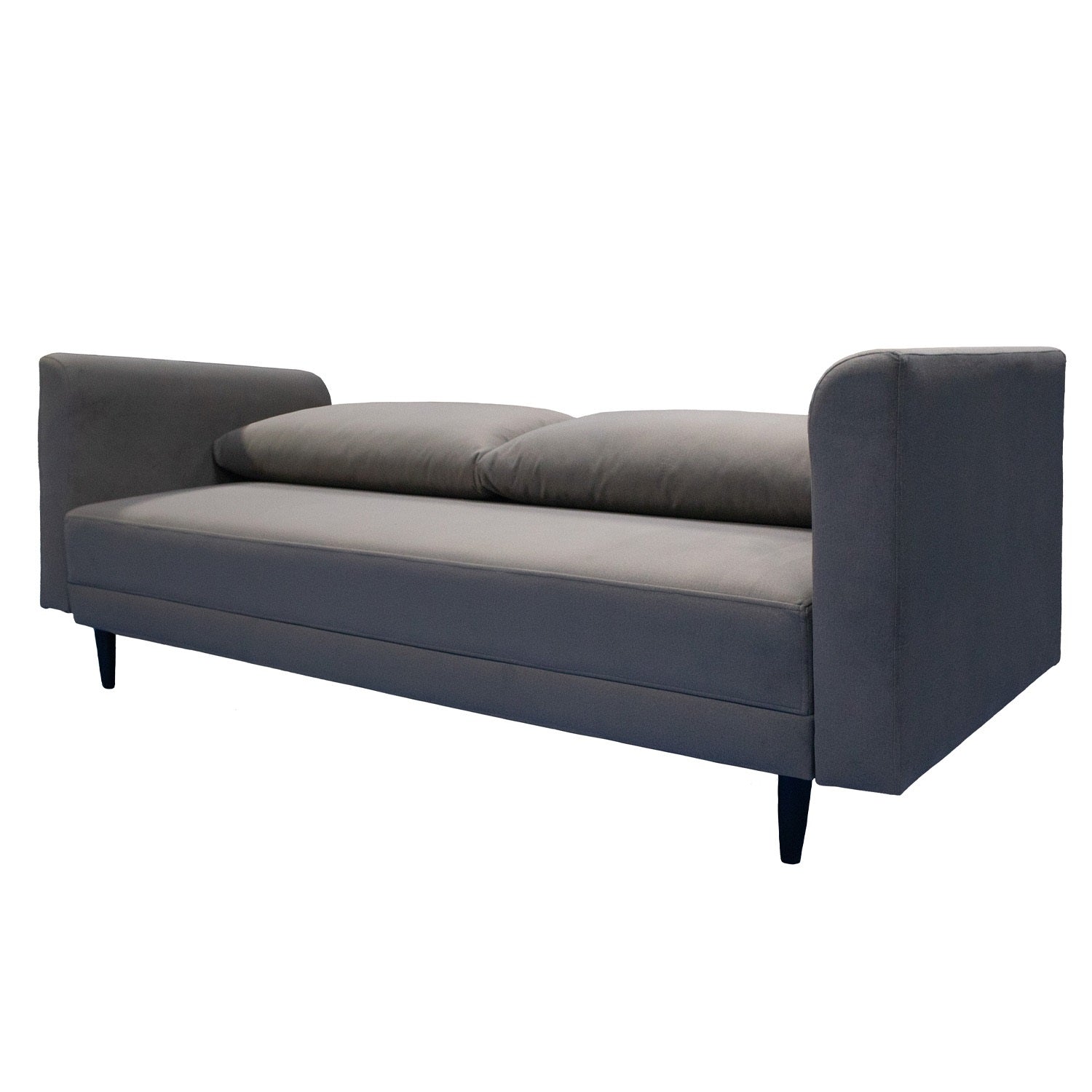 Sofá Cama Amberes Velvet Yalel Taupe, Caoba