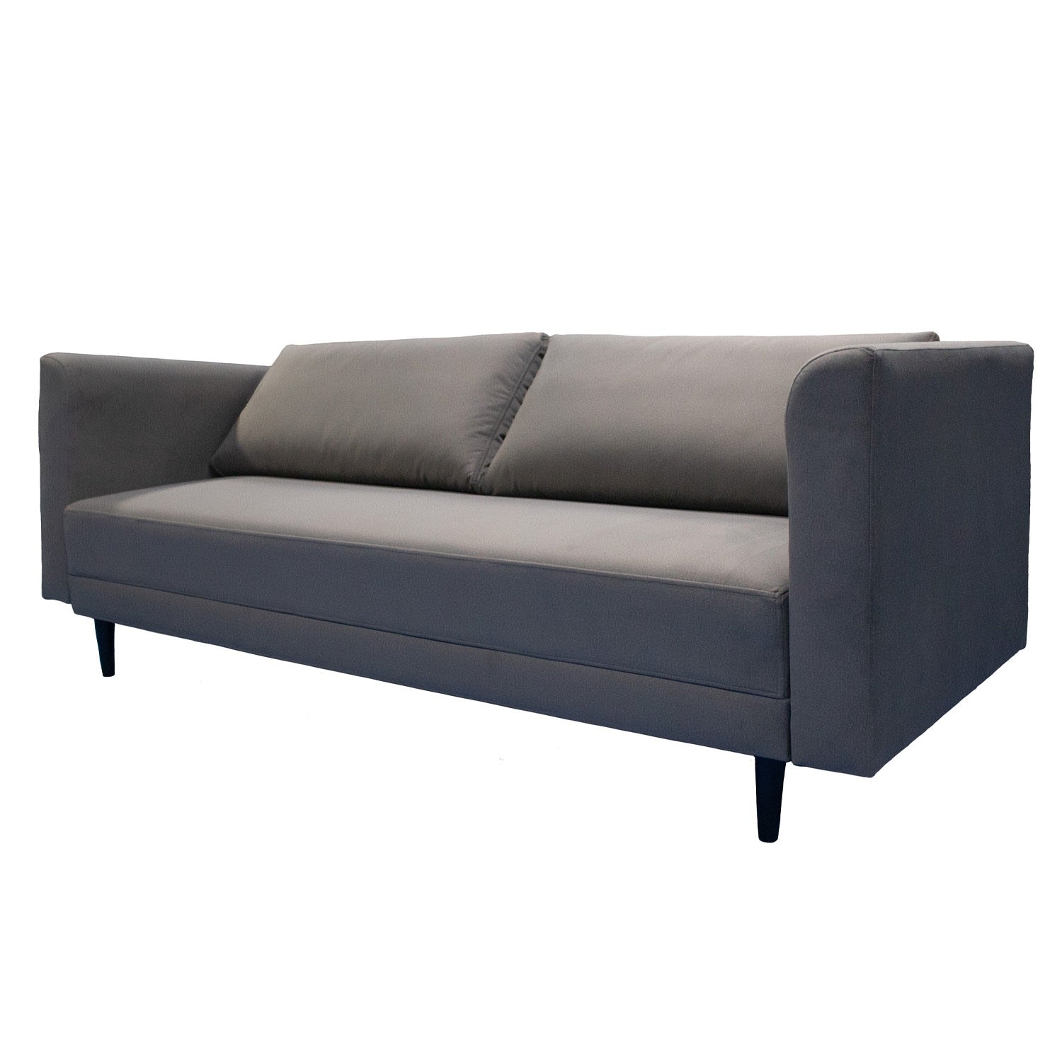 Sofá Cama Amberes Velvet Yalel Taupe, Caoba