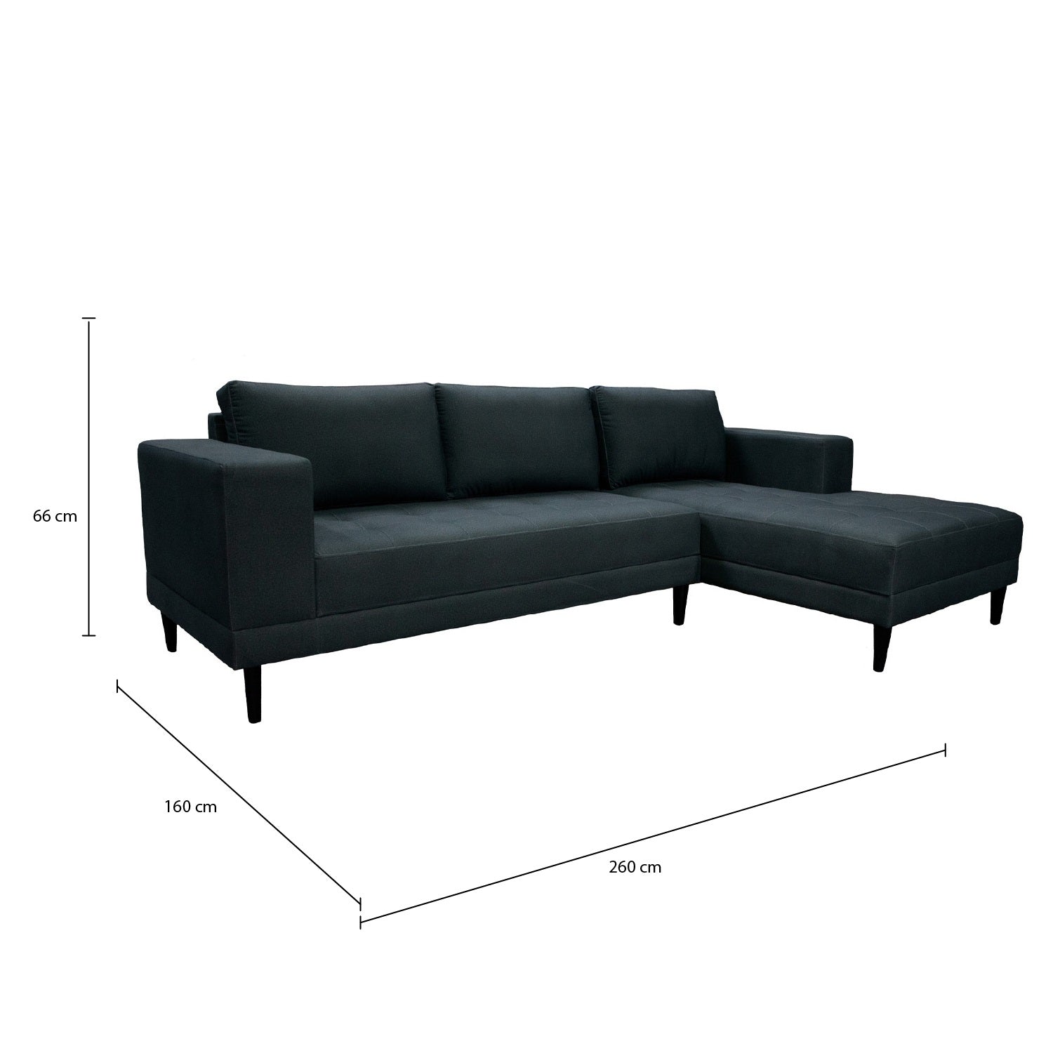 Sófa en L Arezzo Velvet Yalel Petróleo Orientación Derecha Premium