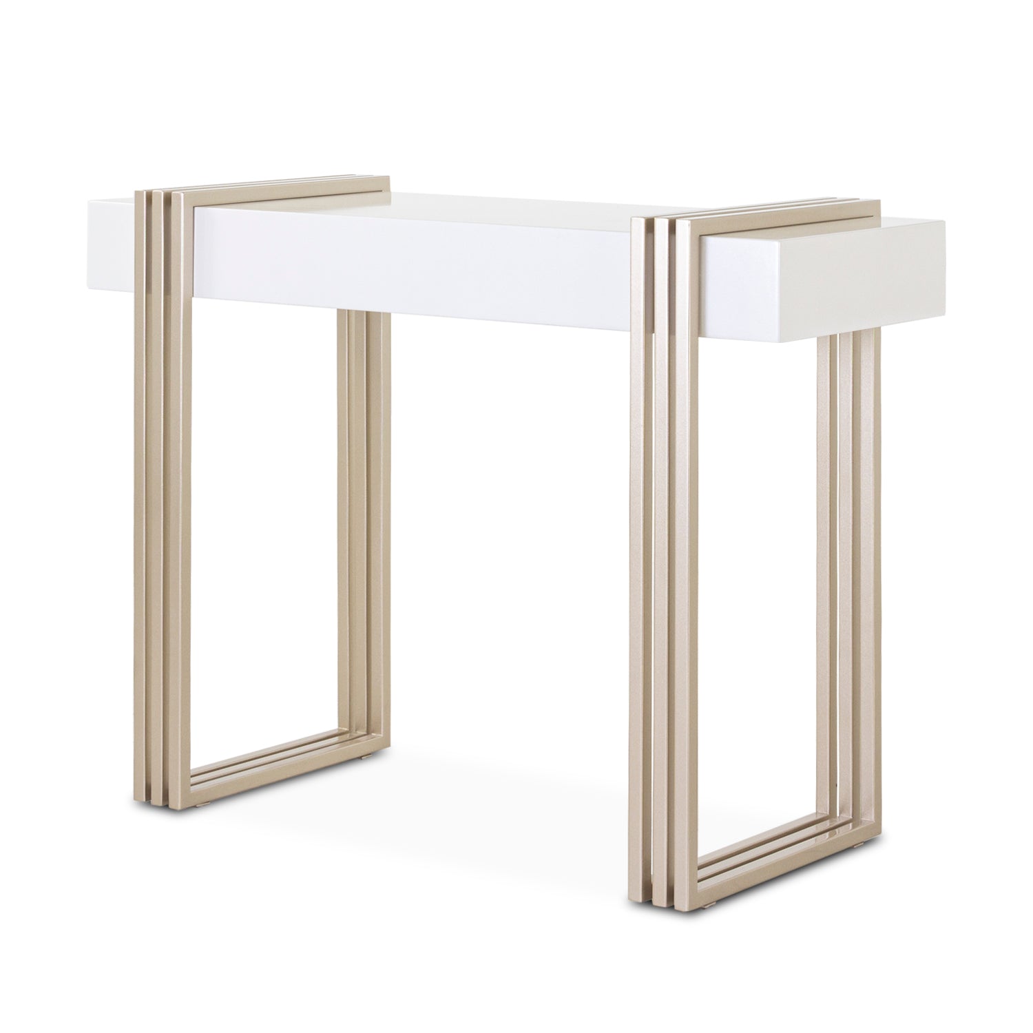 Consola Manhattan Blanco Perla, Champaña