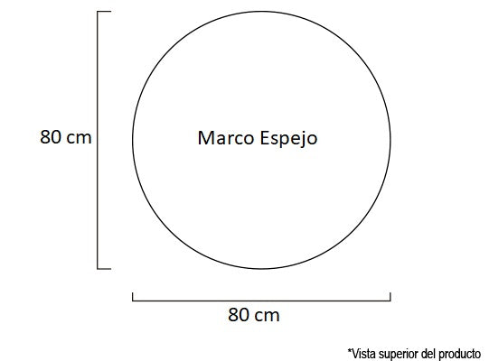 Espejo Circular Manhattan Champaña