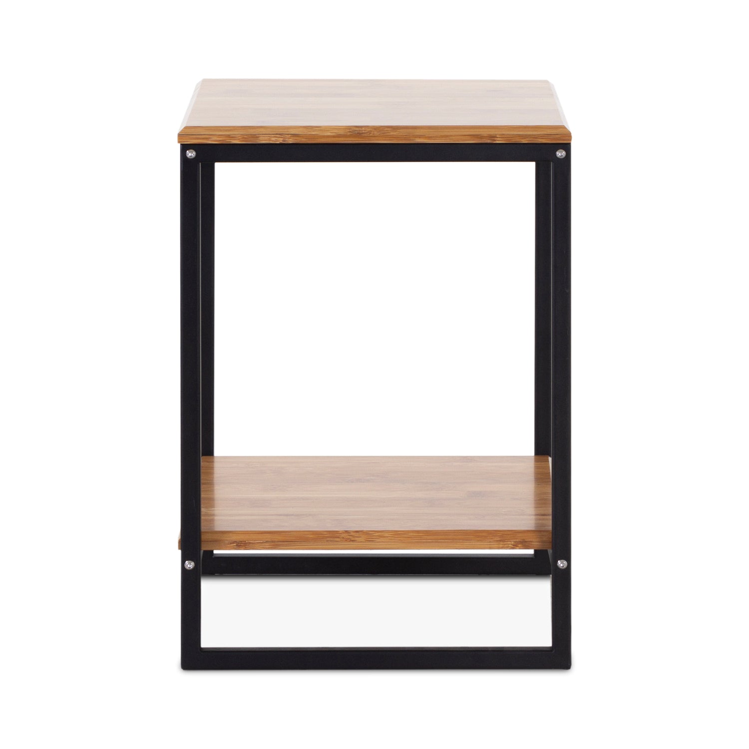 Mesa Auxiliar Emmi Bambú Metal Negro, Natural