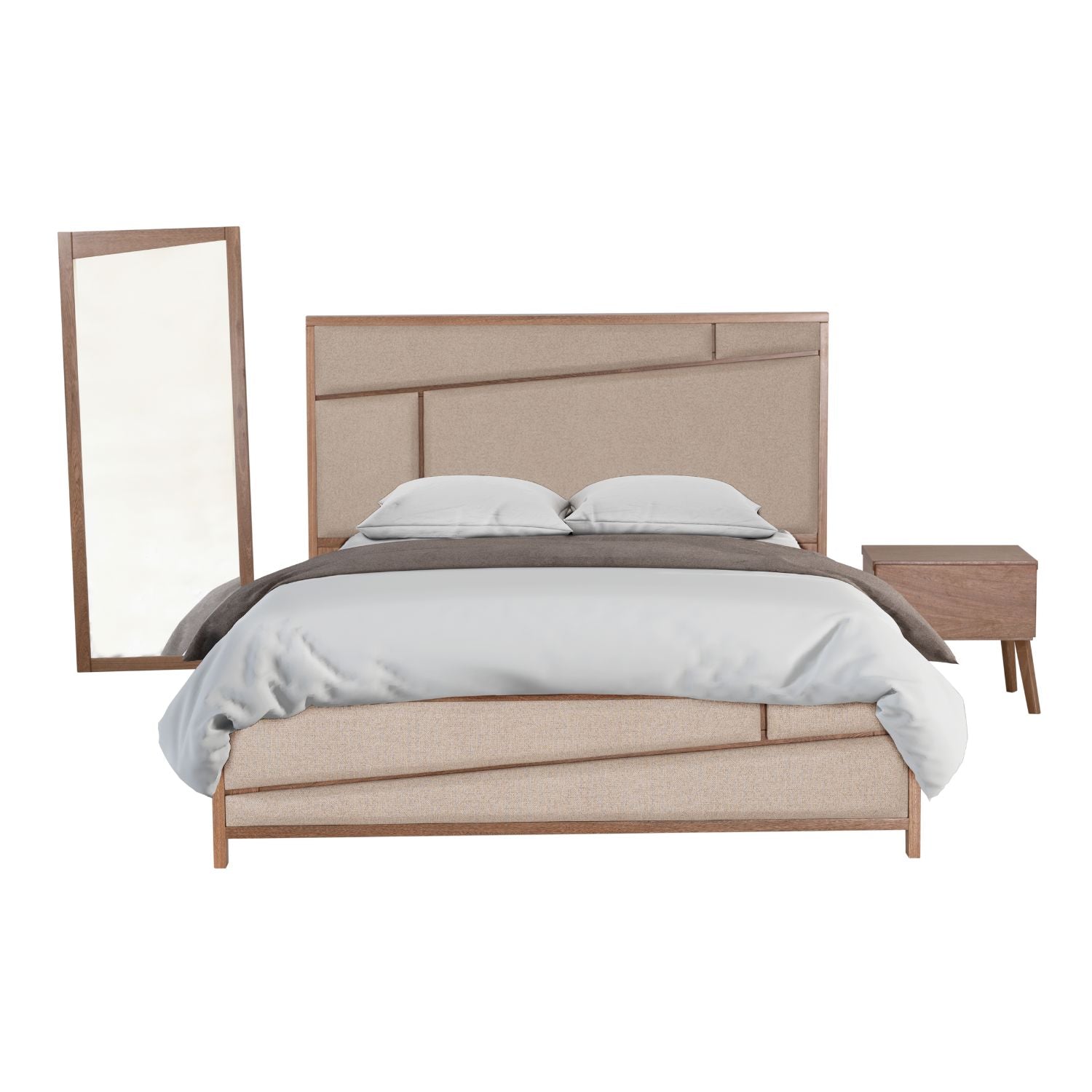 Alcoba Semi Doble Agatha Beige, Natural