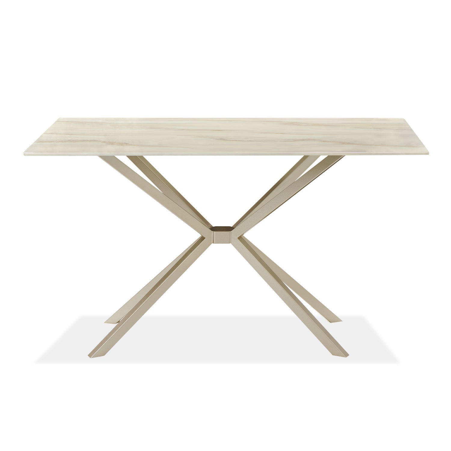 Comedor 6 Puestos Sevilla Velvet Zarem Ivory, Champaña Bpv