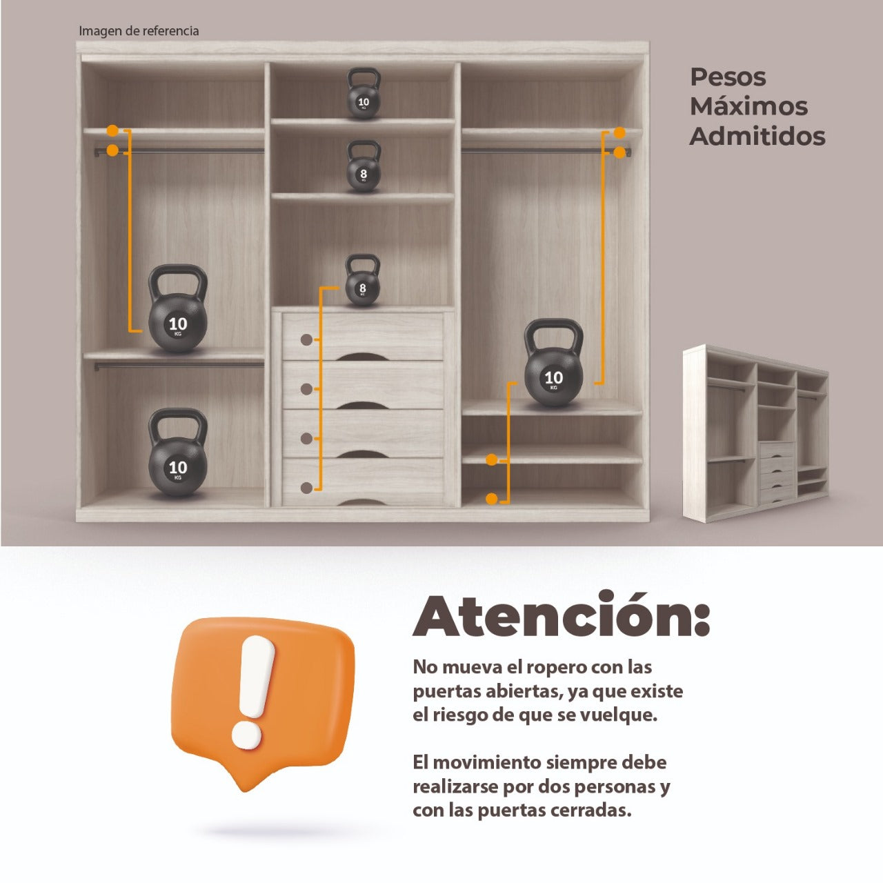 Closet Ellis Blanco 163X195X47