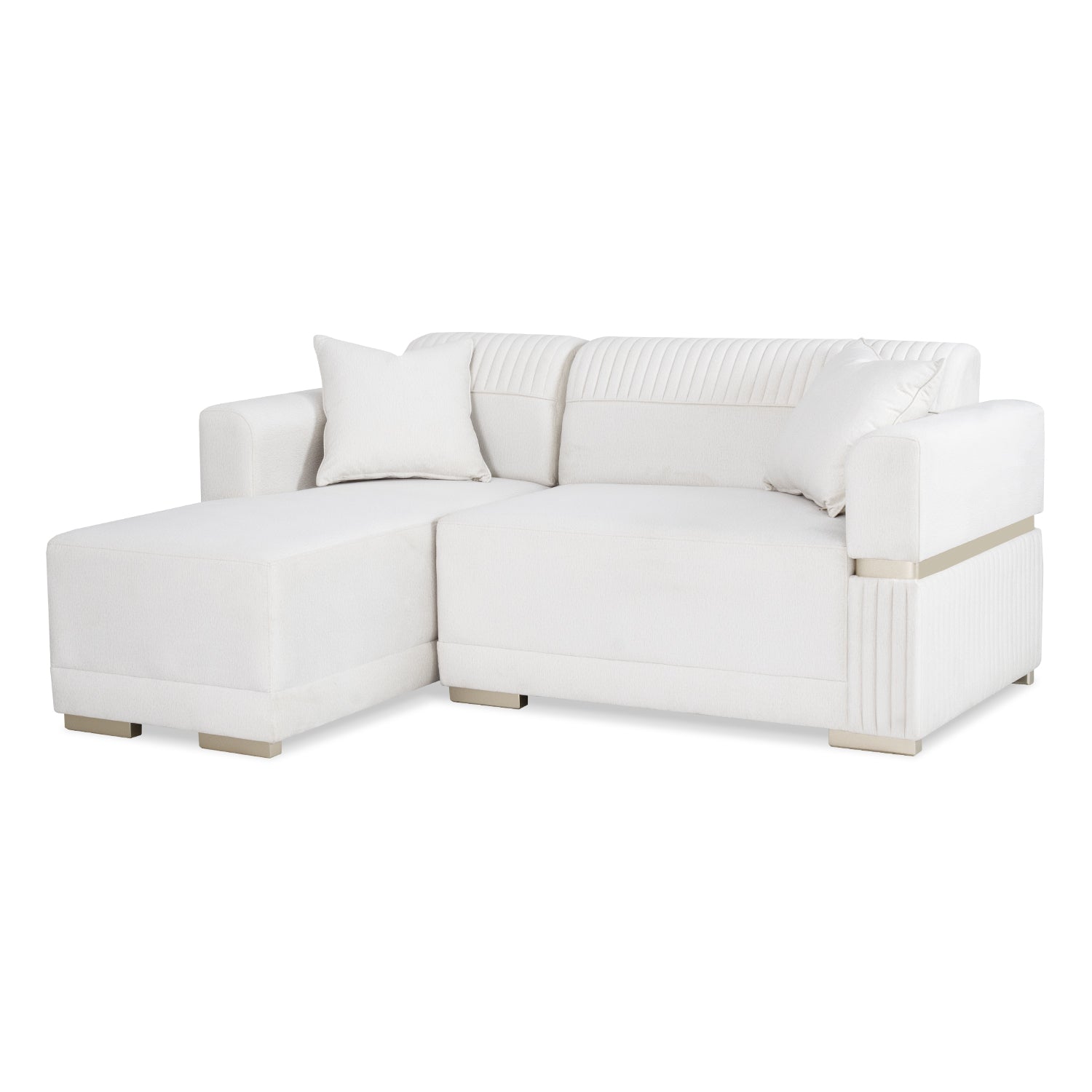 Sofá en L Dhara Velvet Suprema Sand 195 cm