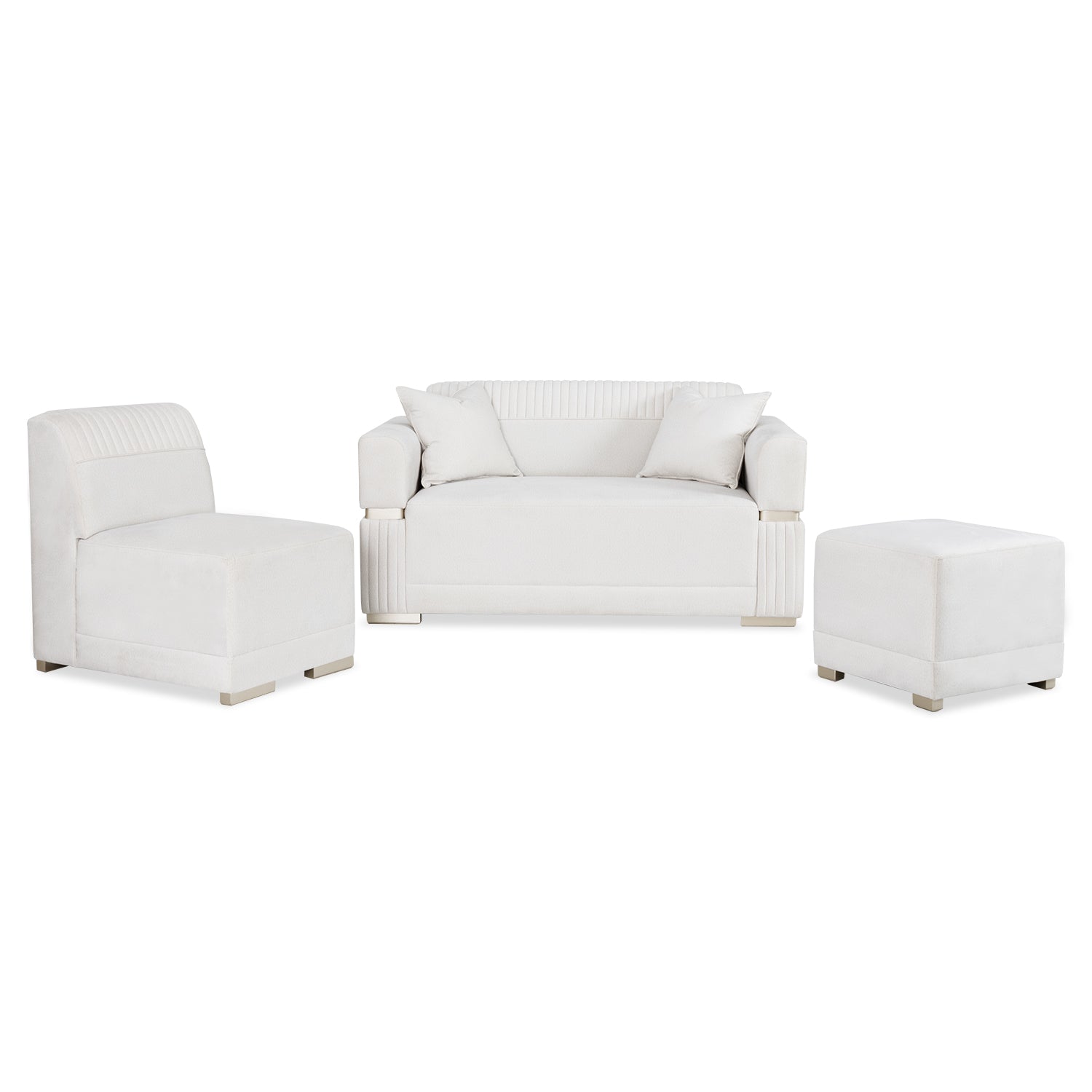 Juego de Sala Dhara Velvet Suprema Sand