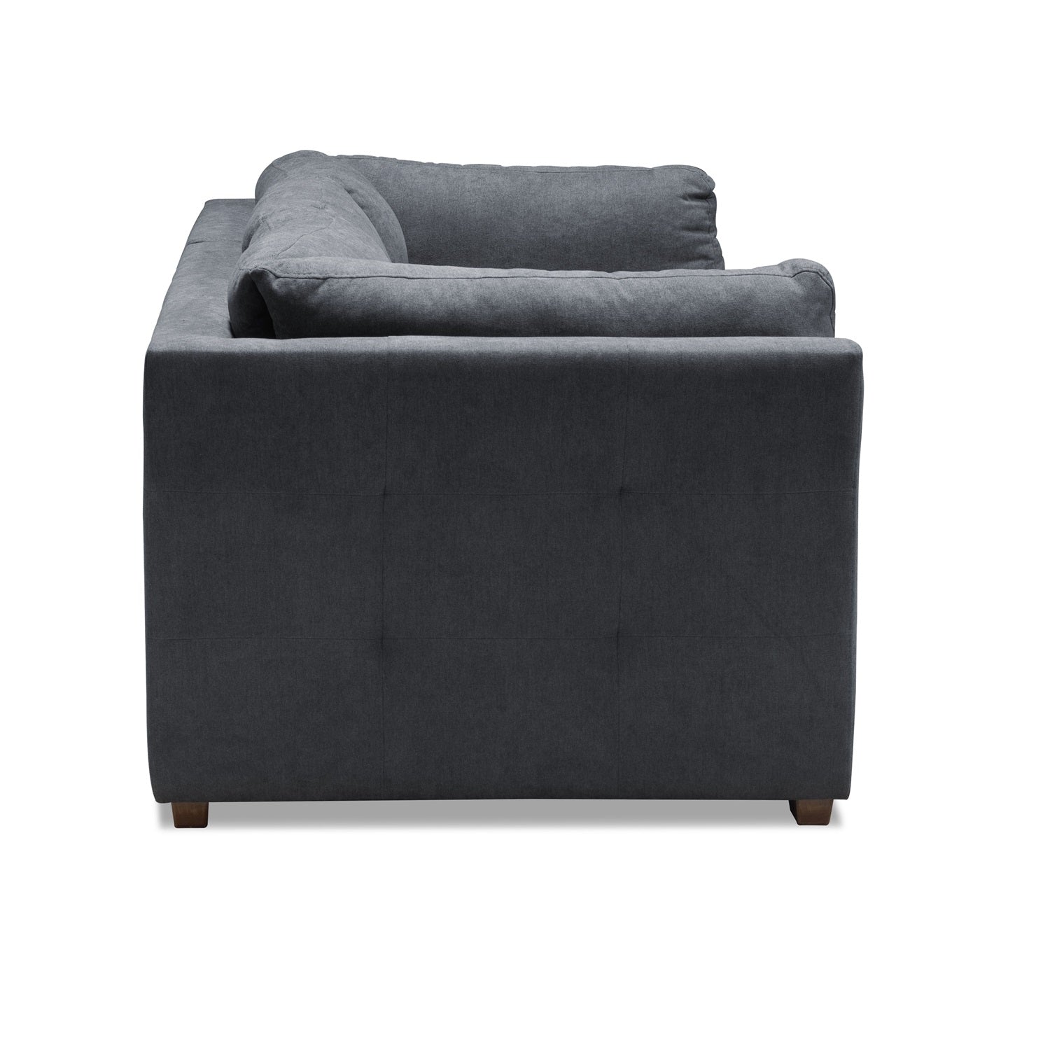 Sofá 3 Puestos Astro Microfibra Kazan Plomo, Natural 3 Pz