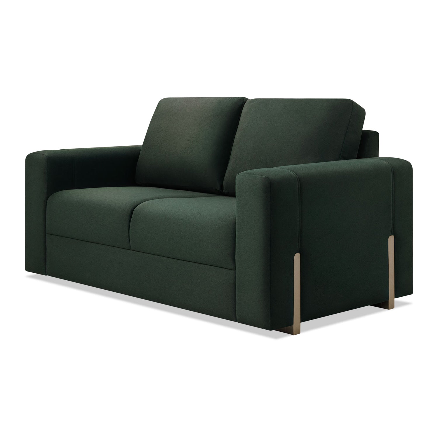 Sofá 2 Puestos Sevilla Velvet Verde, Champaña