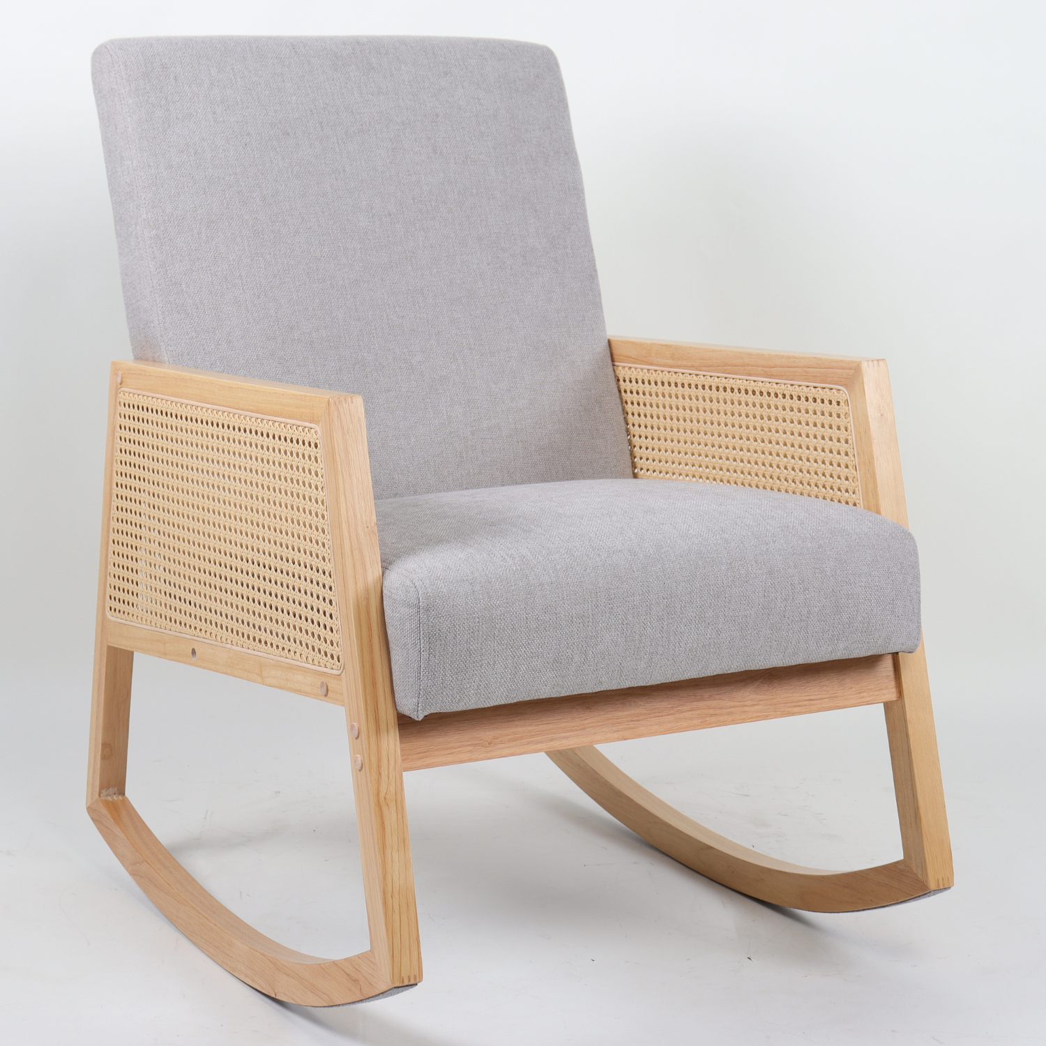 Poltrona Mecedora Bari Lino Beige