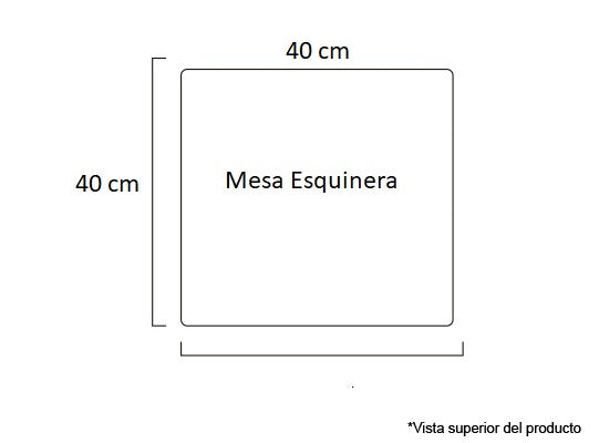 Mesa Auxiliar Emmi Bambú Metal Negro, Natural