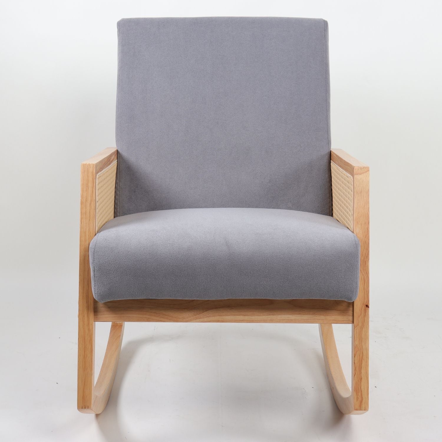 Poltrona Mecedora Bari Lino Gris