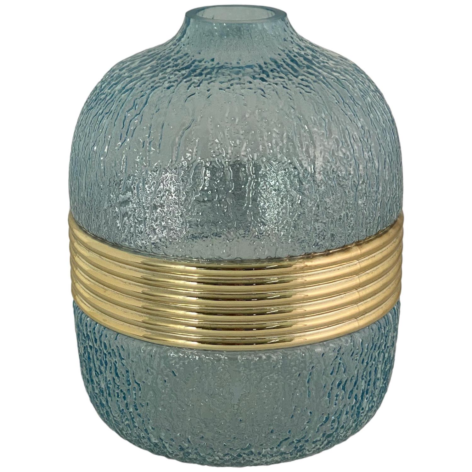 Jarron 11X26Cm Azul Gold