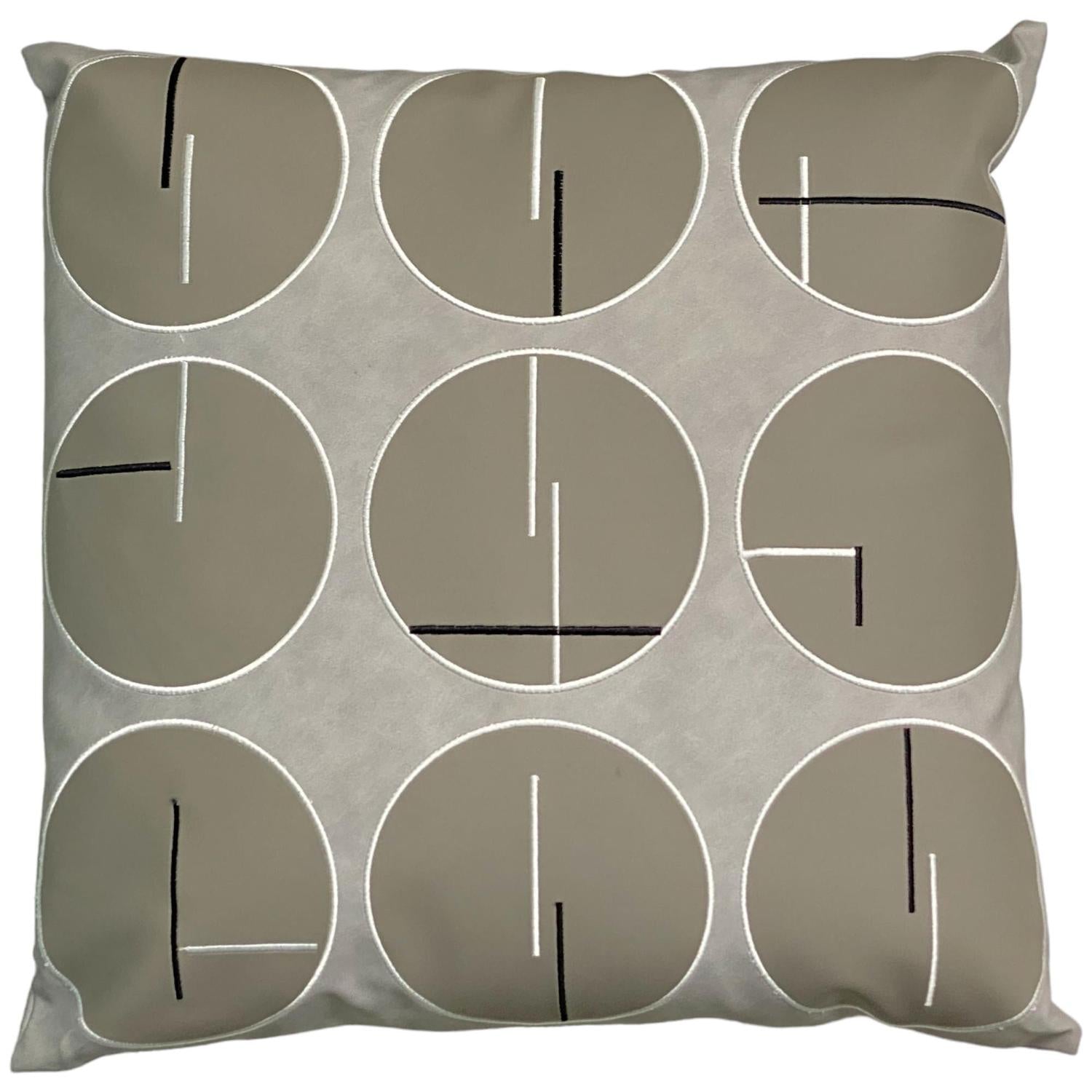 Cojin 45X45Cm Gris Circulo F241