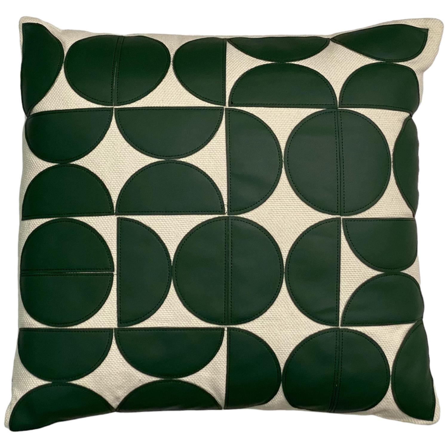 Cojin 45X45Cm Verde Circulo F241