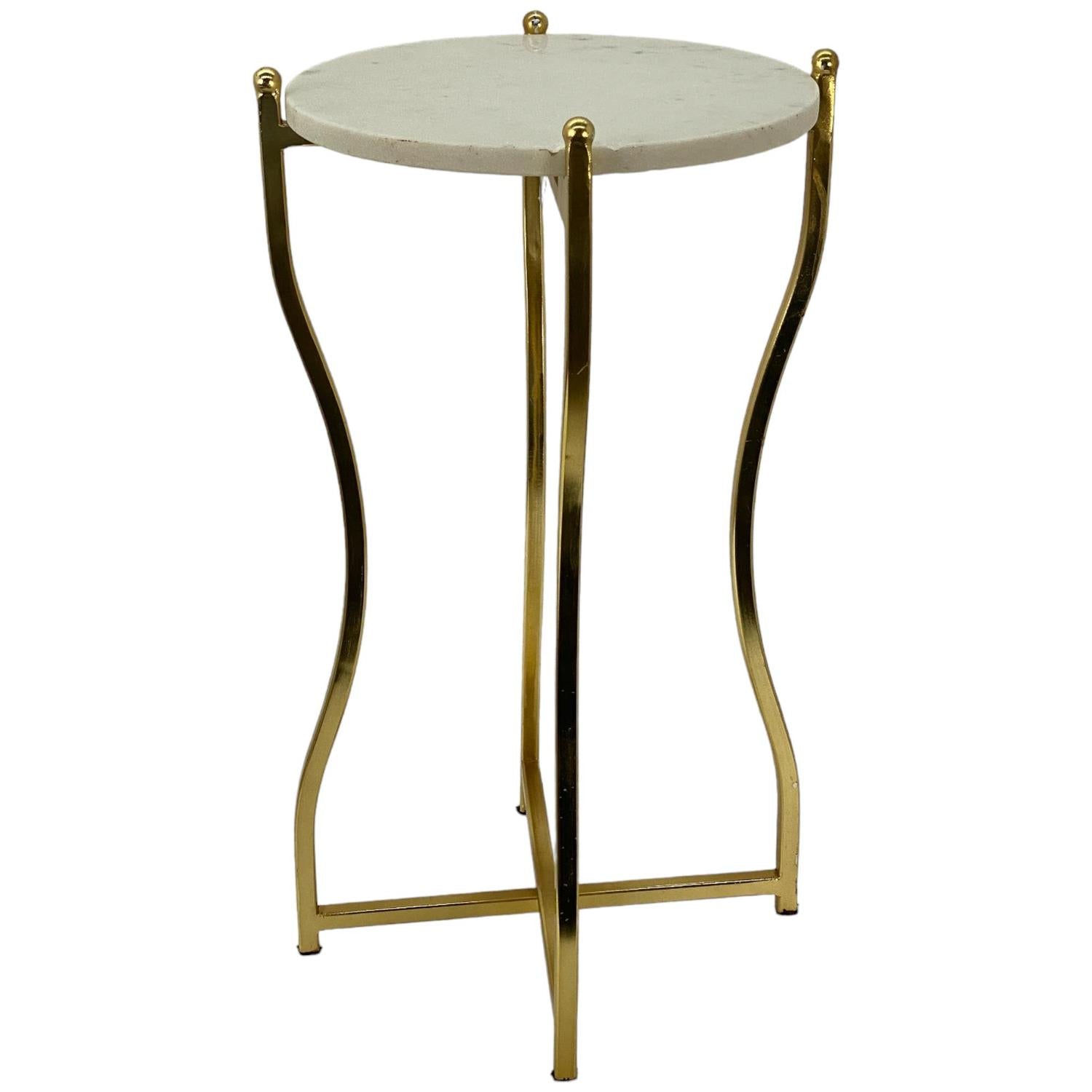 Mesa de Centro 31X31X53Cm Pilar Gold Marmol