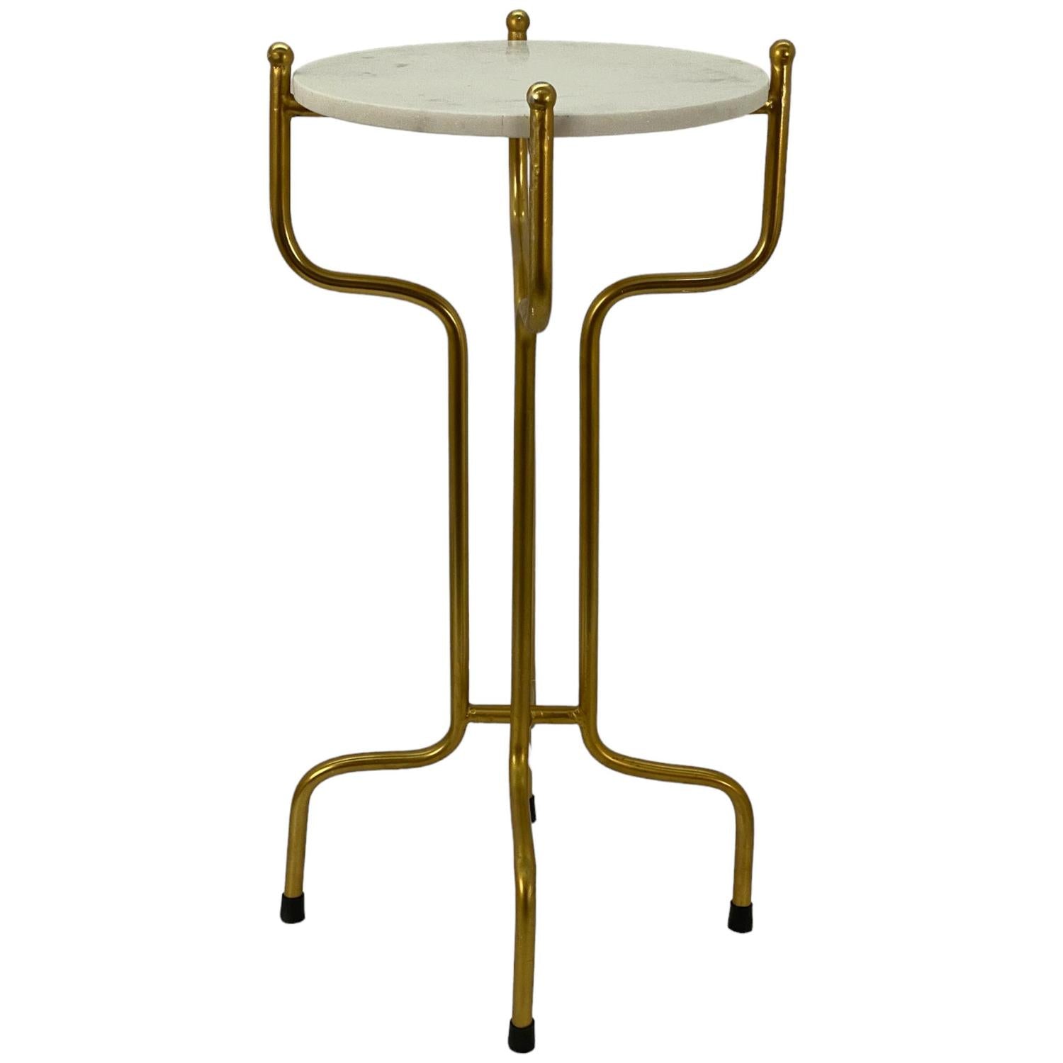 Mesa de Centro 30X30X58Cm Pilar Gold Marmol