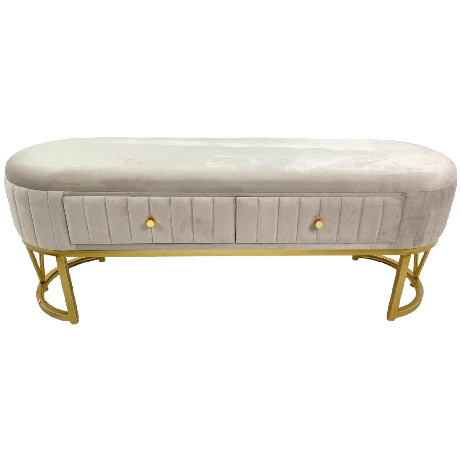 Puff sepia 120X34X45Cm Beige F241