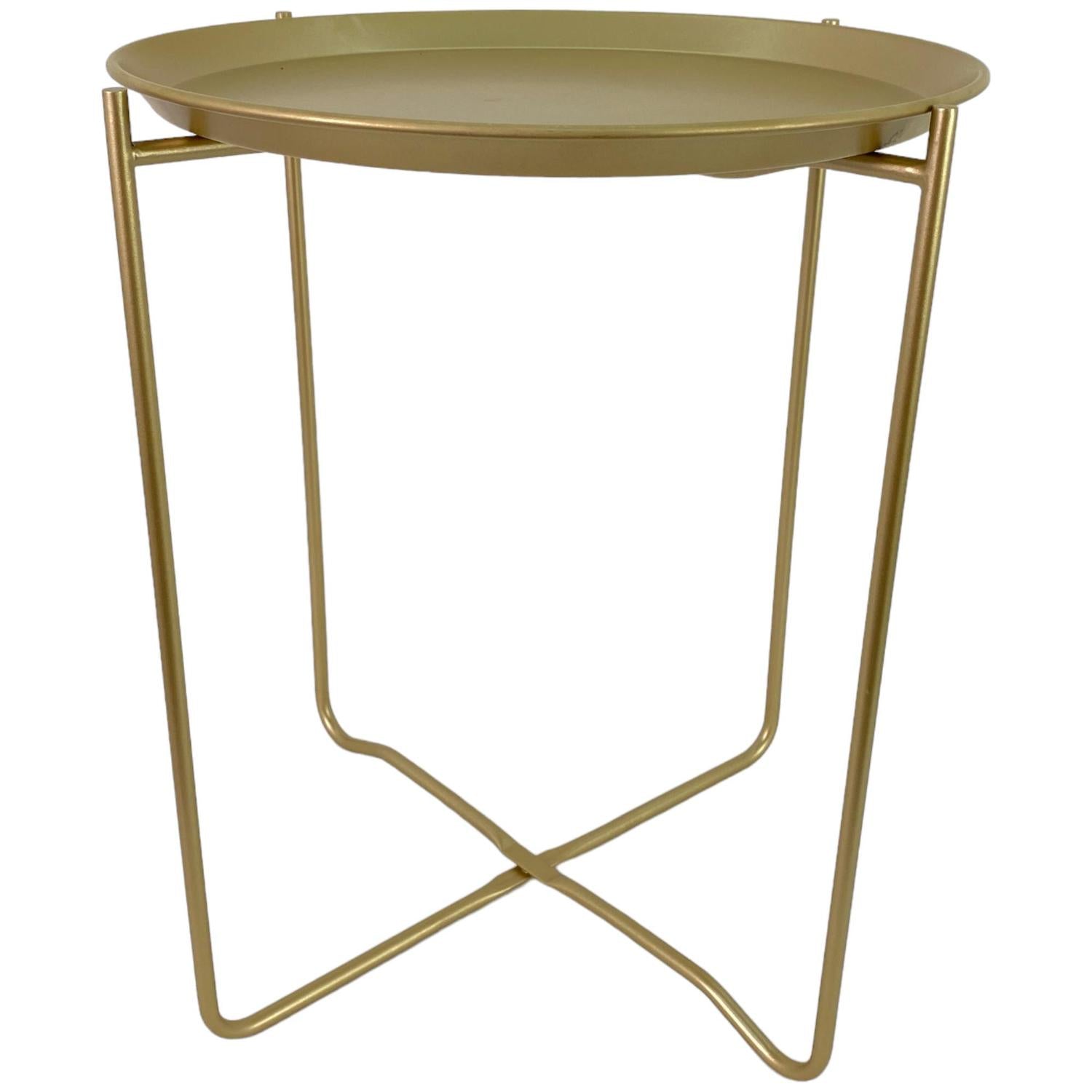 Mesa Auxiliar Yoko 38X48Cm Gold F241