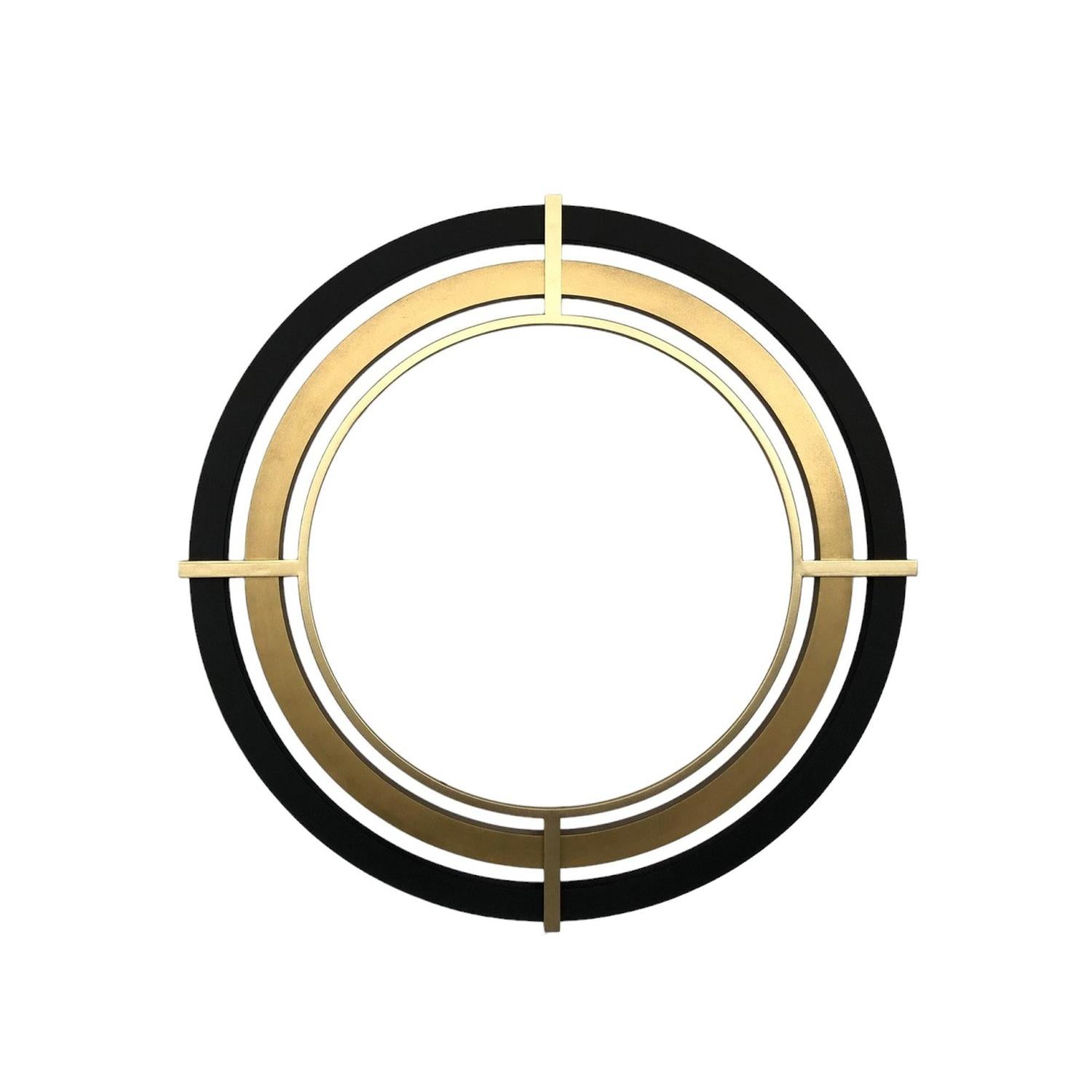 Marco Espejo 109X109Cm Negro, Gold Circ F241