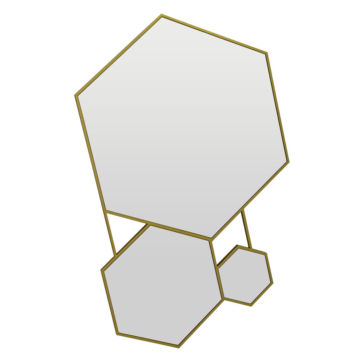 Marco Espejo 132X87Cm Gold Hexa F241