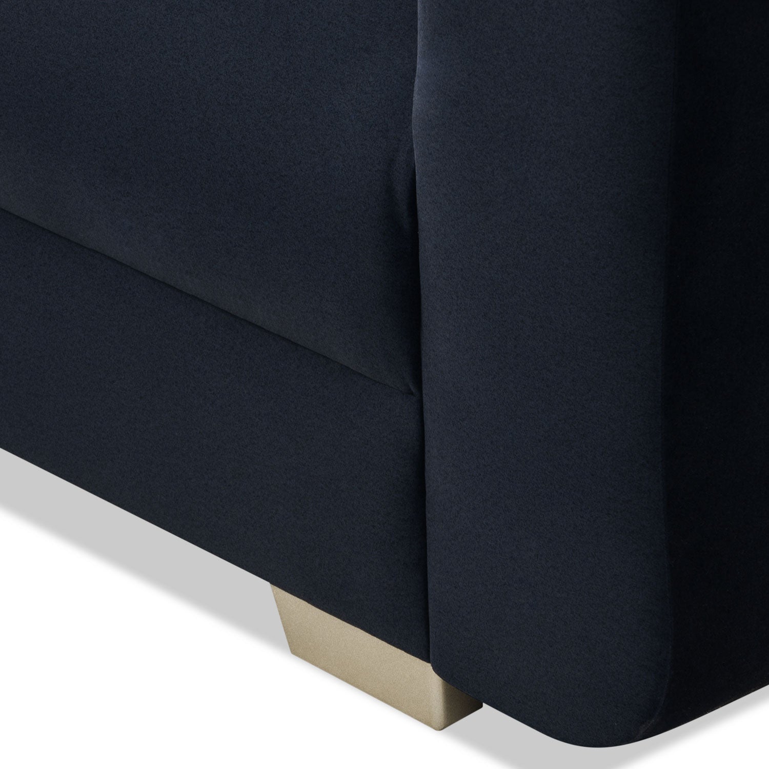 Sofá 3 Puestos Milu Velvet Navy, Champaña