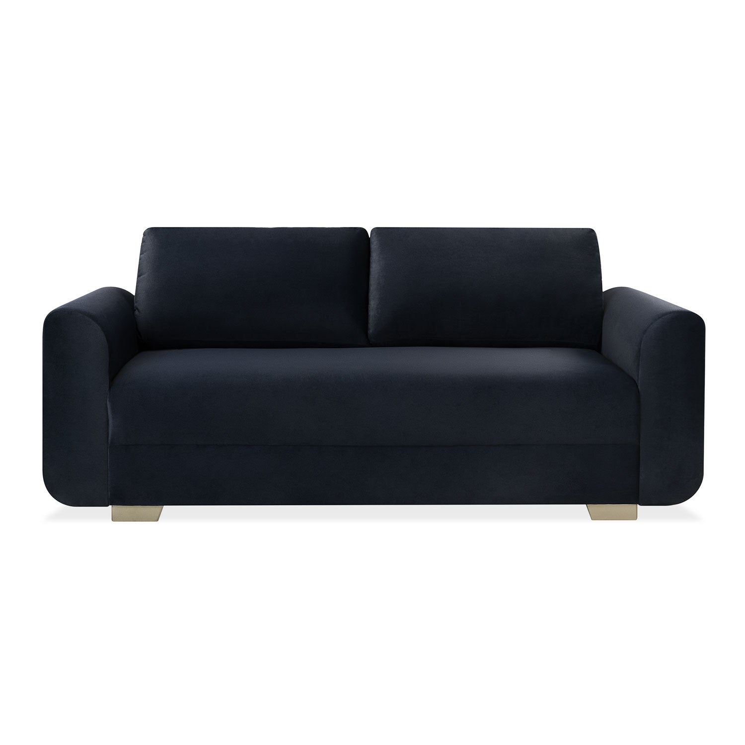 Sofá 3 Puestos Milu Velvet Navy, Champaña