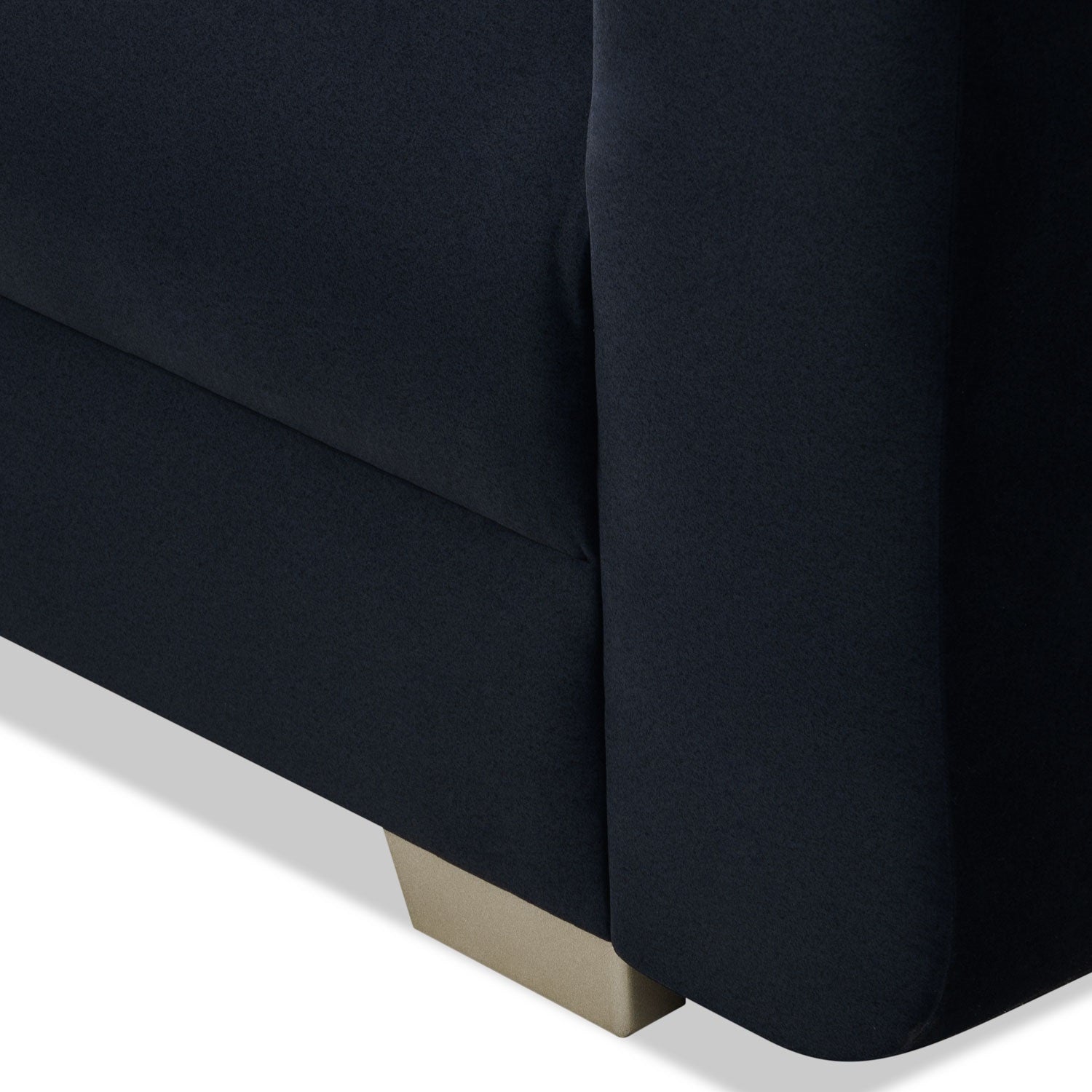 Sofá 2 Puestos Milu Velvet Navy, Champaña