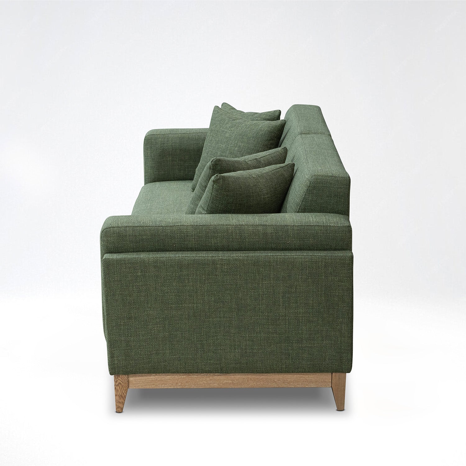 Sofá 3 Puestos Denise Lino Perseo Verde Pino, Natural