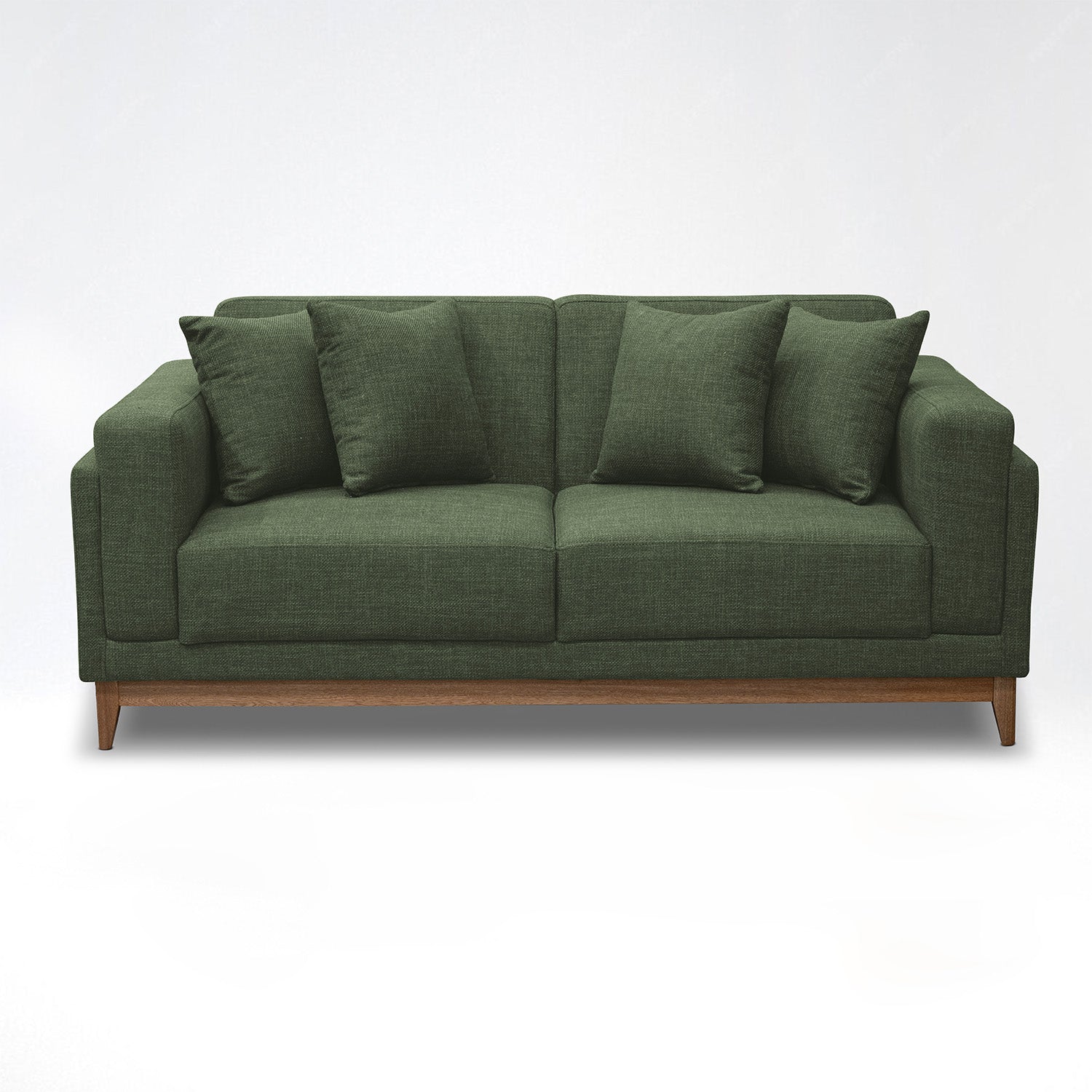 Sofá 2 Puestos Denise Lino Perseo Verde Pino, Natural