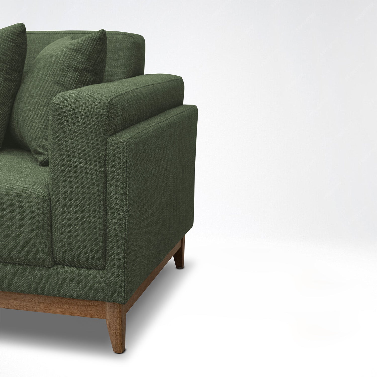 Sofá 2 Puestos Denise Lino Perseo Verde Pino, Natural