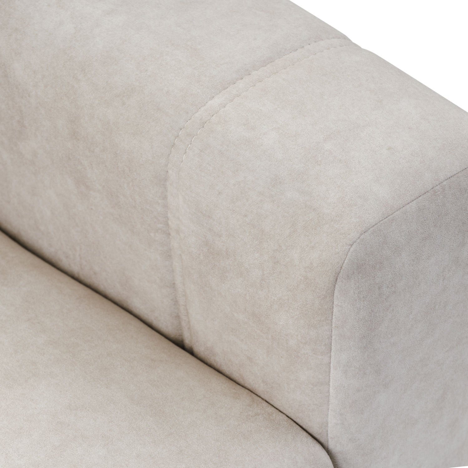 Sofá 3 Puestos Sevilla  Velvet Zarem Ivory, Champaña