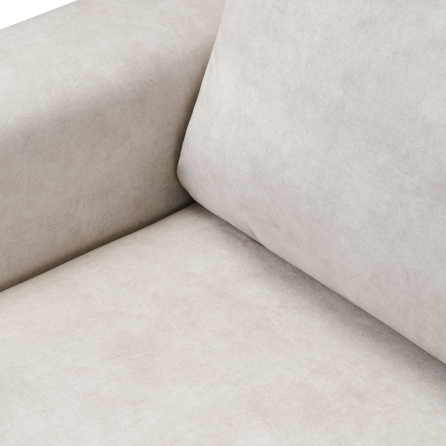 Sofá 3 Puestos Sevilla  Velvet Zarem Ivory, Champaña