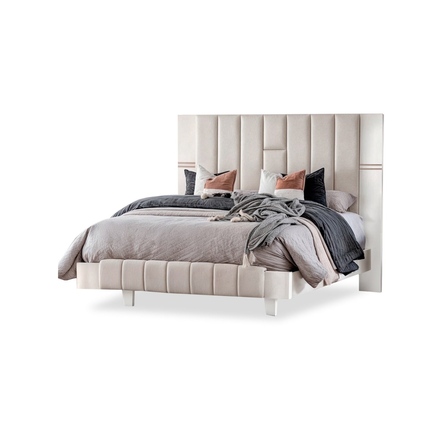 Cama Queen Detroit Beige, Greige