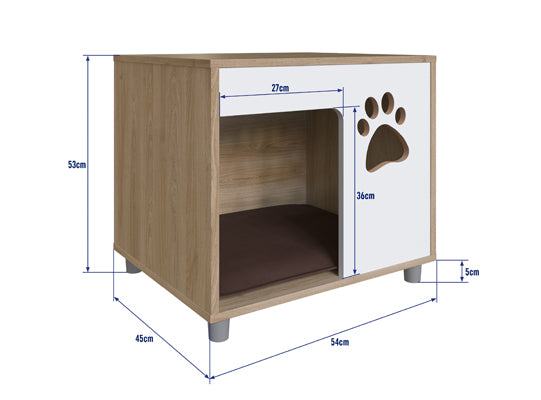 Mesa De Noche Apolo Natural, Blanco