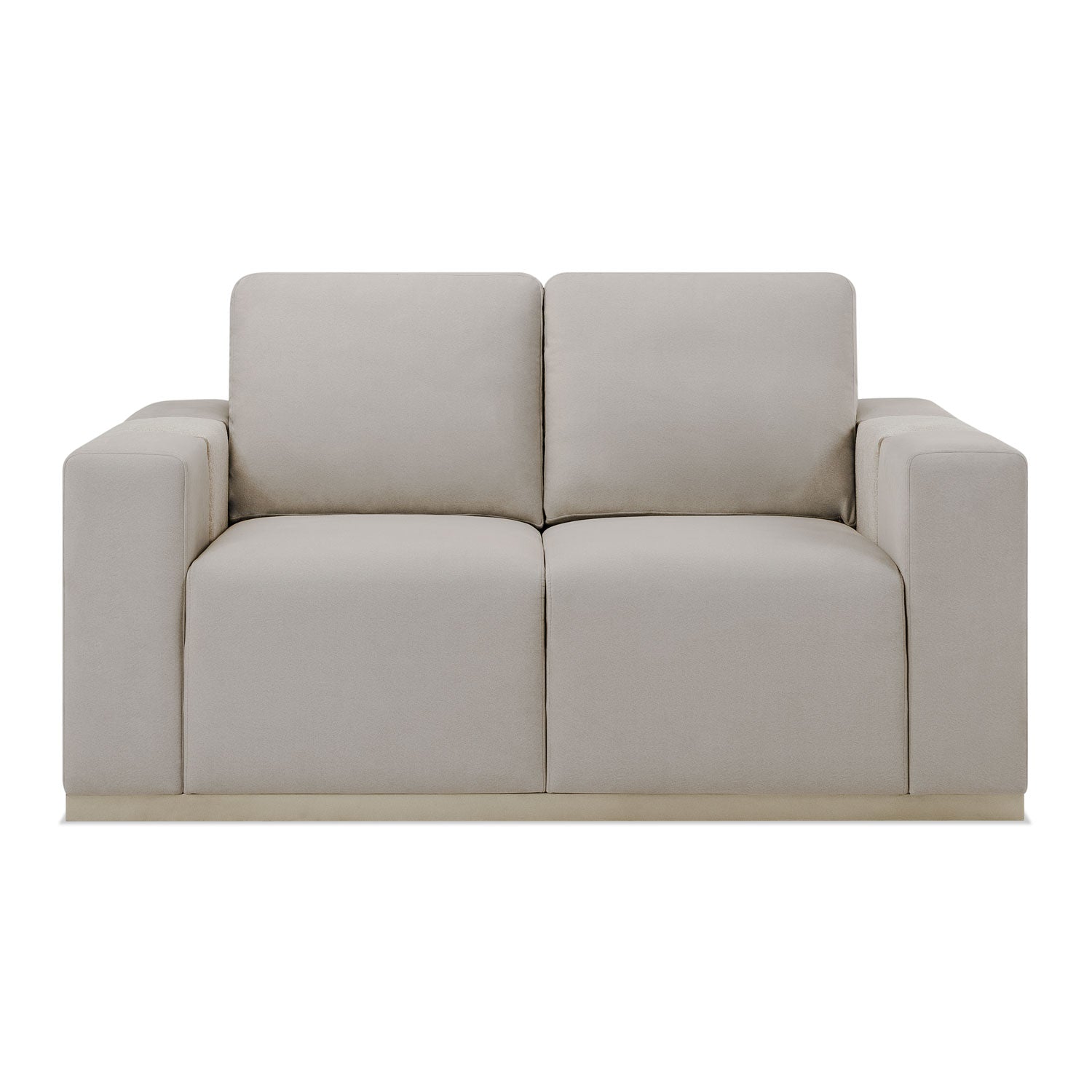 Sofá 2 Puestos Berlin Velvet Beige, Champaña