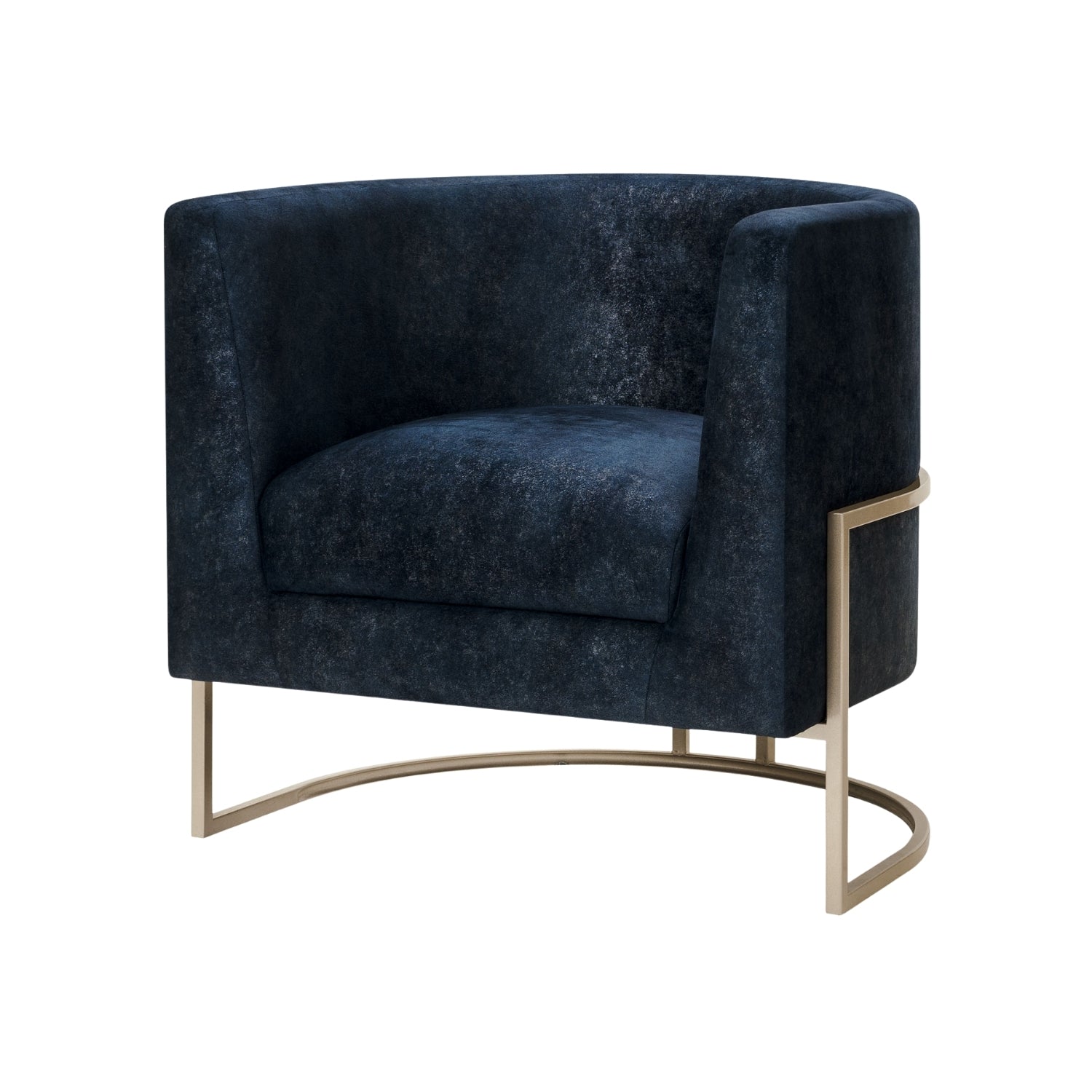 Poltrona Rieli Velvet Indigo, Champaña.