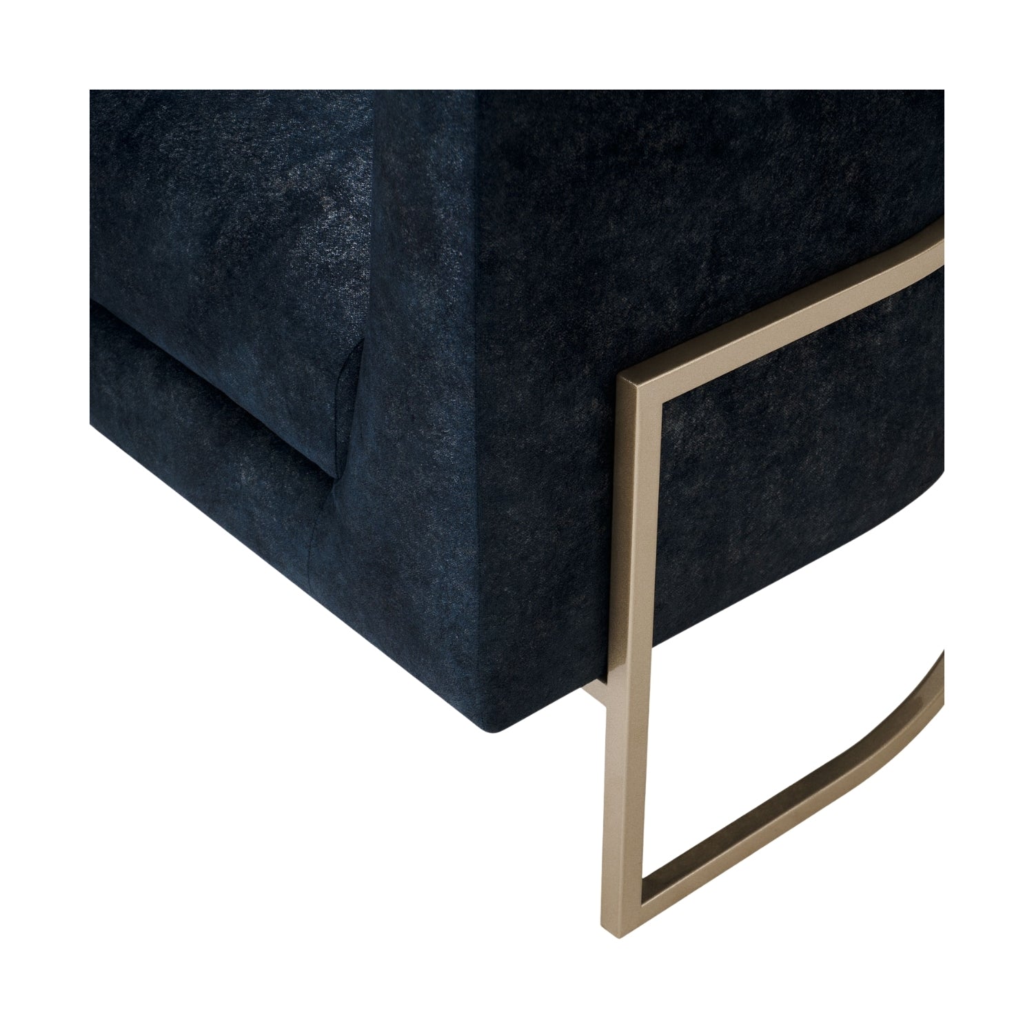 Poltrona Rieli Velvet Indigo, Champaña.