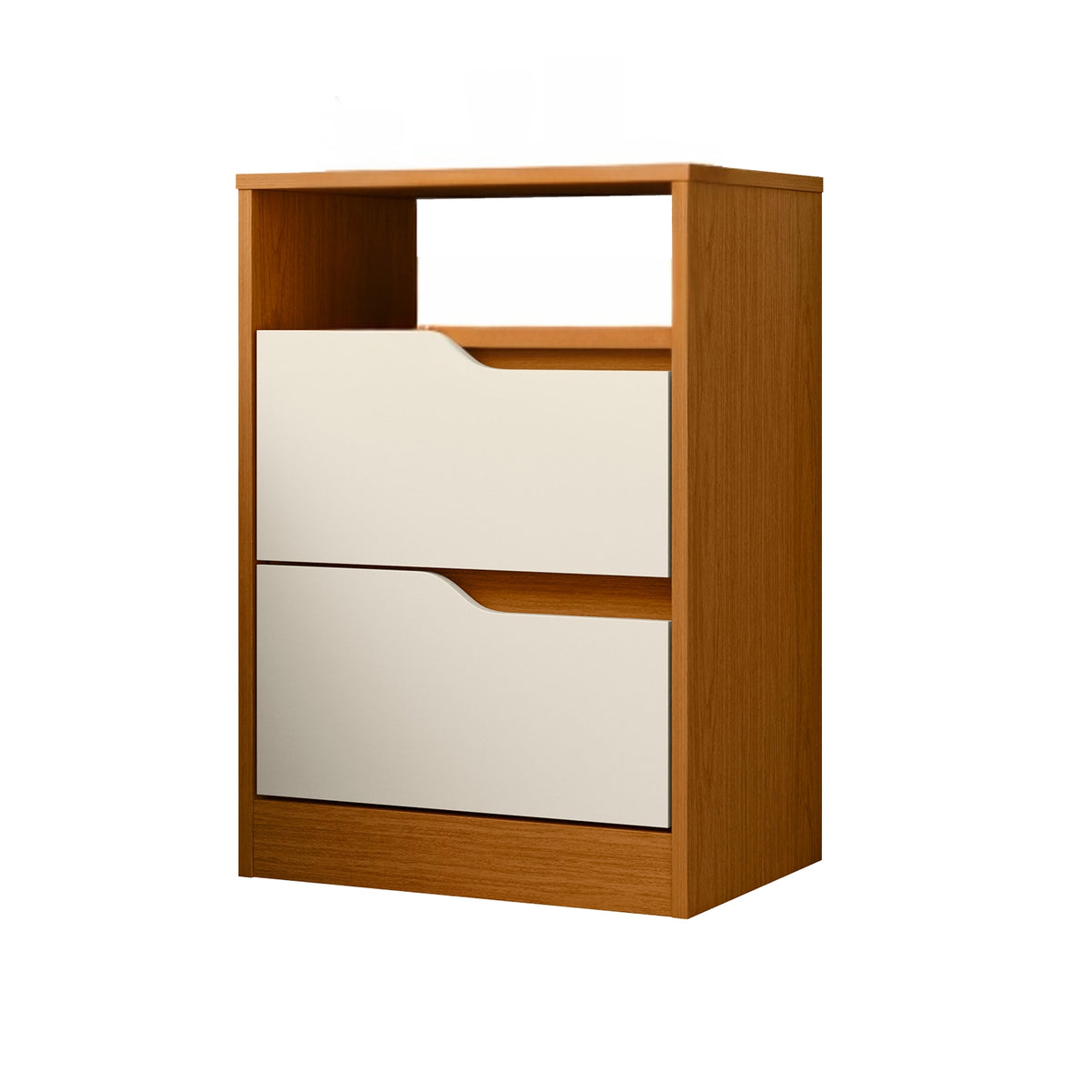 Mesa de Noche Bianco Off White, Natural