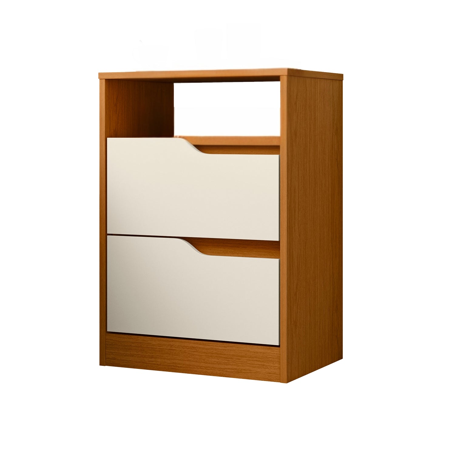 Mesa de Noche Bianco Off White, Natural